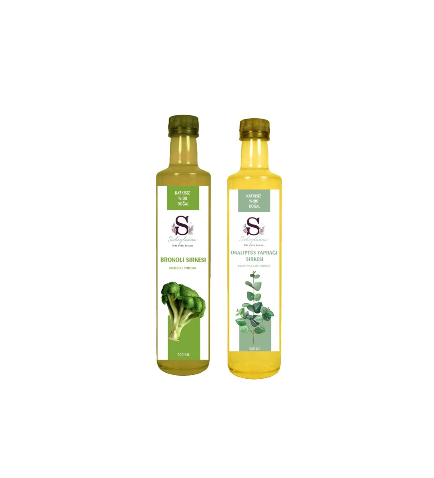 S heylaana Natural Broccoli Vinegar 500 ml and Eucalyptus Leaf Vinegar 500 ml