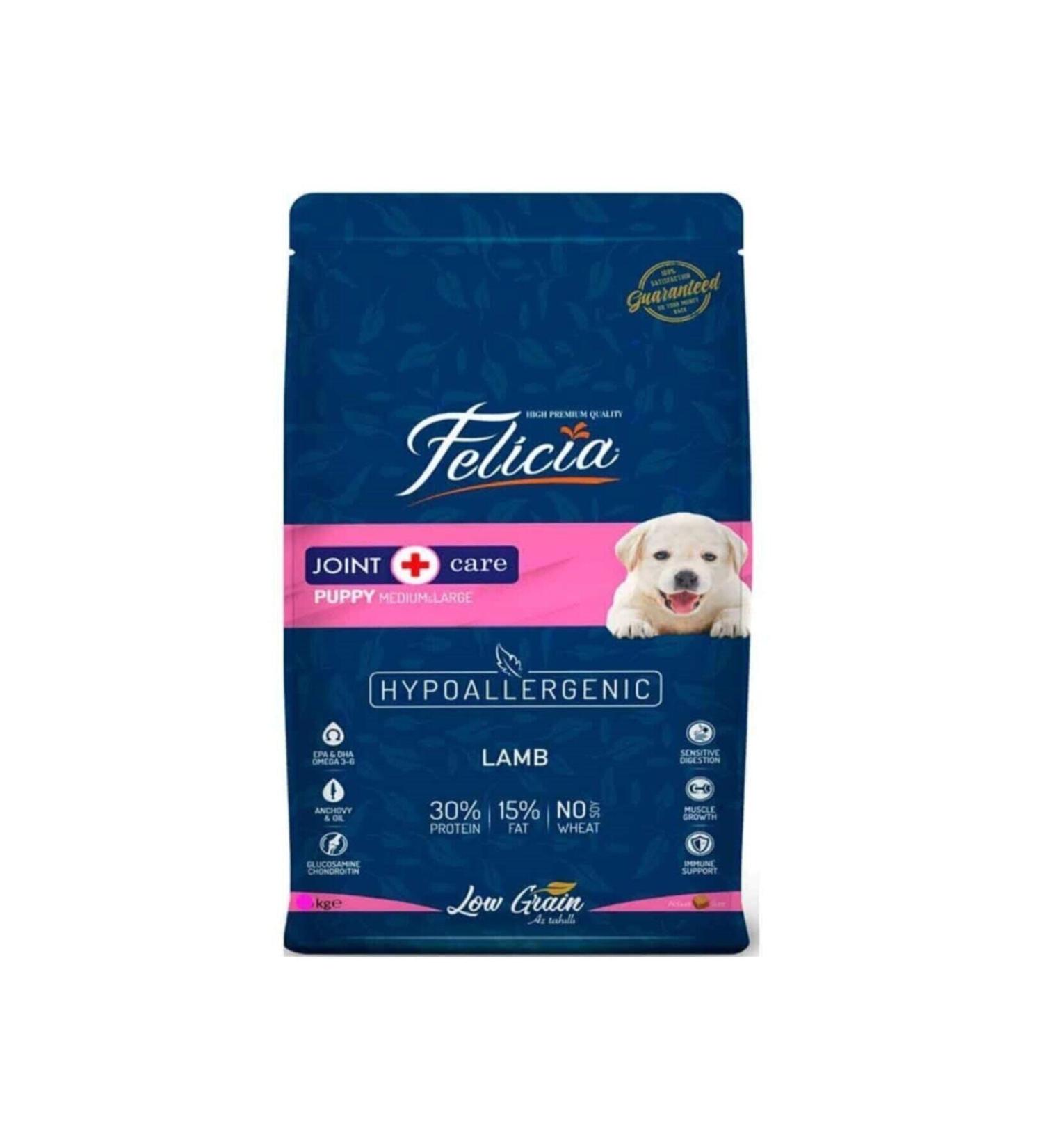 Felicia Low Grain 3 Kg Puppy Lamb M/large Breed Hypoallergenic Dog Food