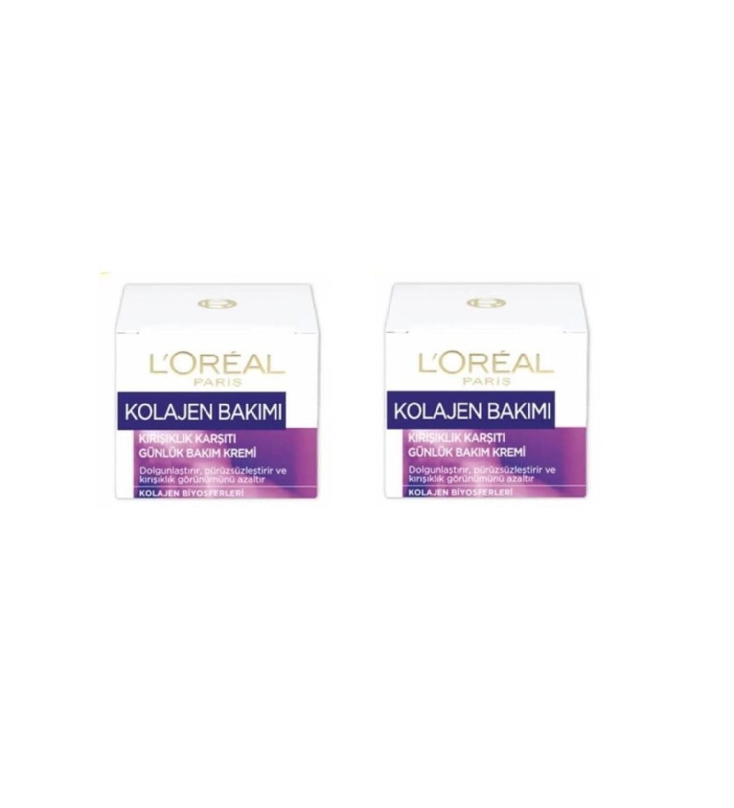 L'Oreal Paris Collagen Care Anti-Wrinkle Daily Care Cream 2x50ml