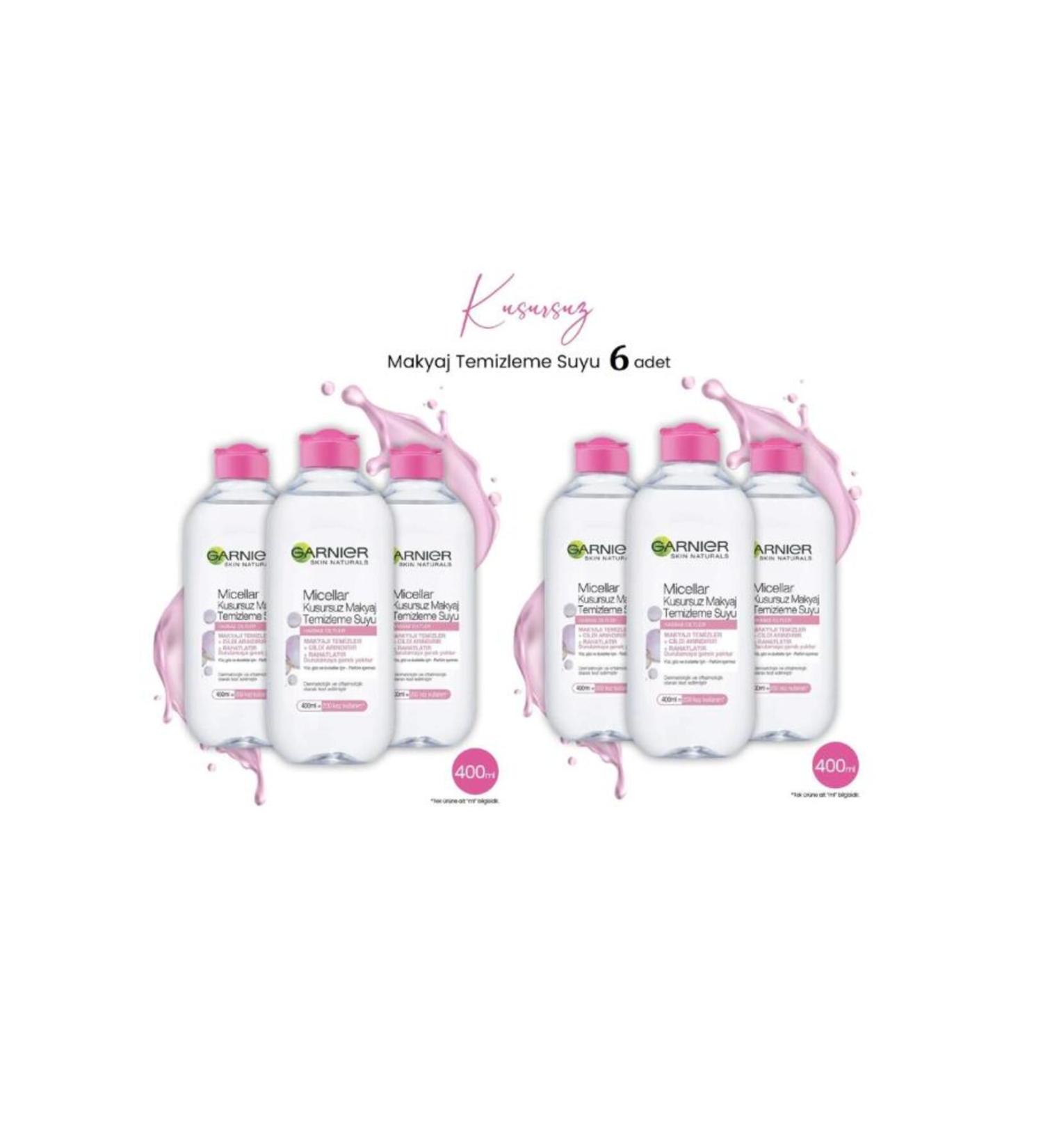 Garnier Micellar Perfect Make-Up Remover Water 400 ml X 6 Pieces - 1 Box