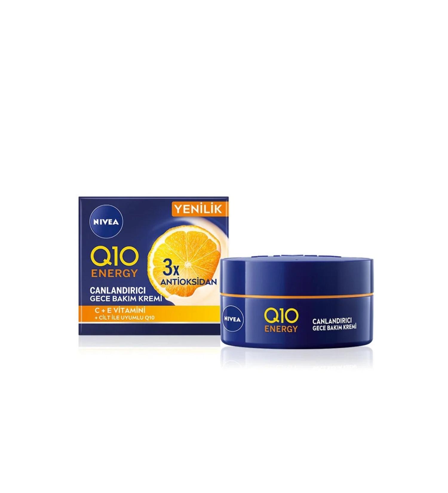 NIVEA Q10 Energy Night Care Cream with Vitamin C 50 ml - Buy Online on GoSupps.com
