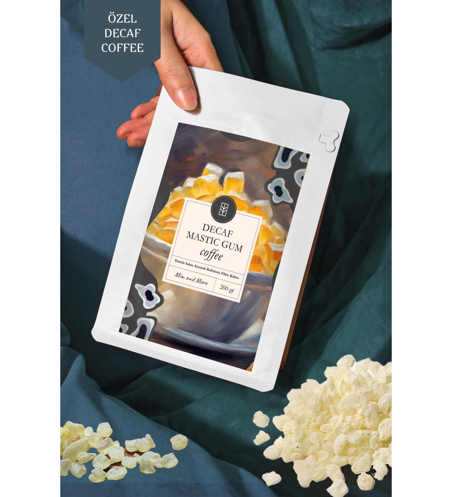 Mim and More Decaf Mastic Gum Coffee Decaffeinated Mastic Flavored Coffee Beans 200 Gr - Buy Online on GoSupps.com