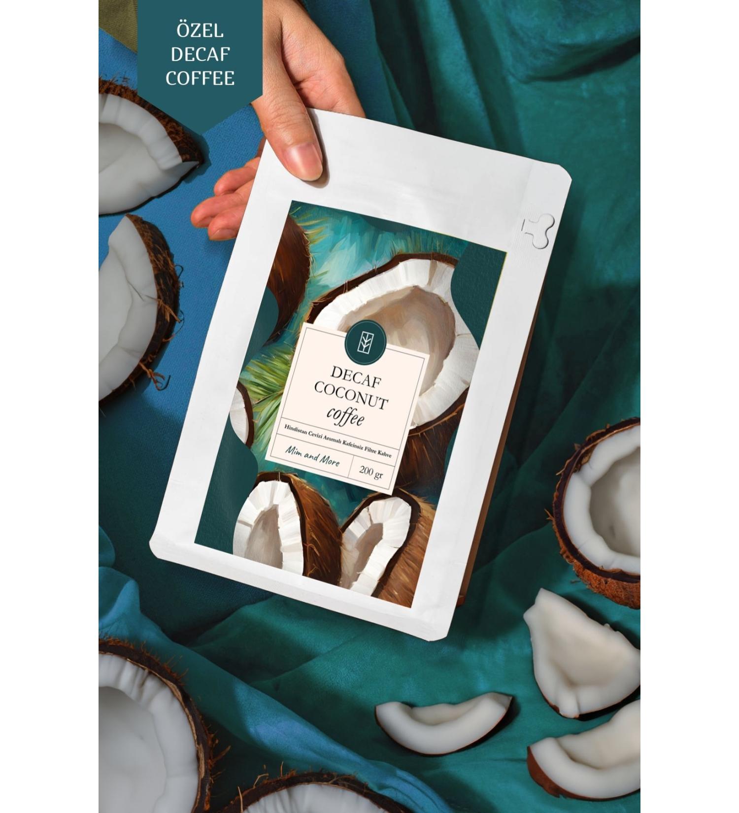 Mim and More Decaf Coconut Coffee Decaffeinated Coconut Flavored Filter Coffee 200 Gr - Buy Online on GoSupps.com