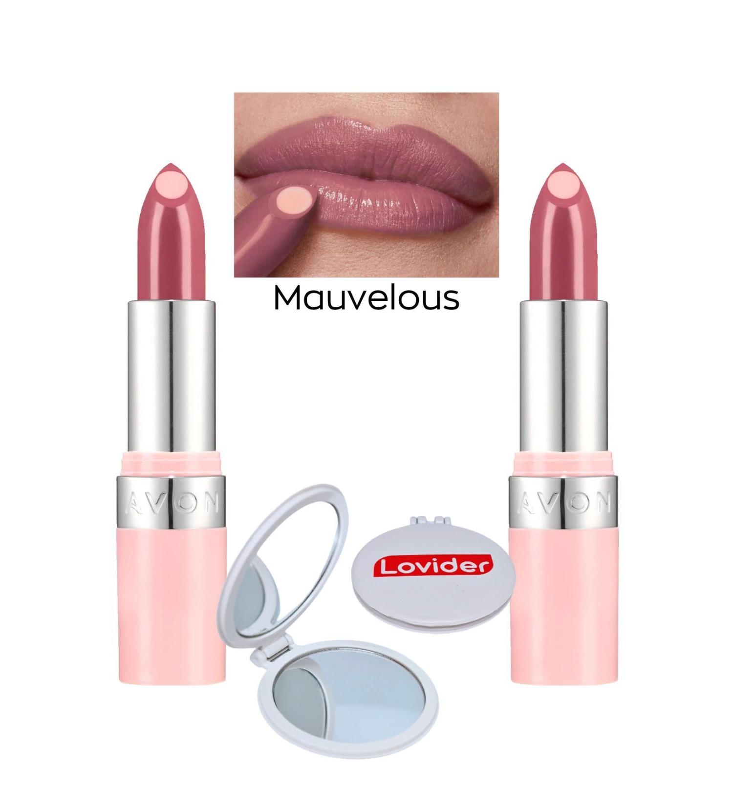Avon Shimmering Lipstick - Mauvelous 2 Pack + Lovider Pocket Mirror - Buy Online on GoSupps.com