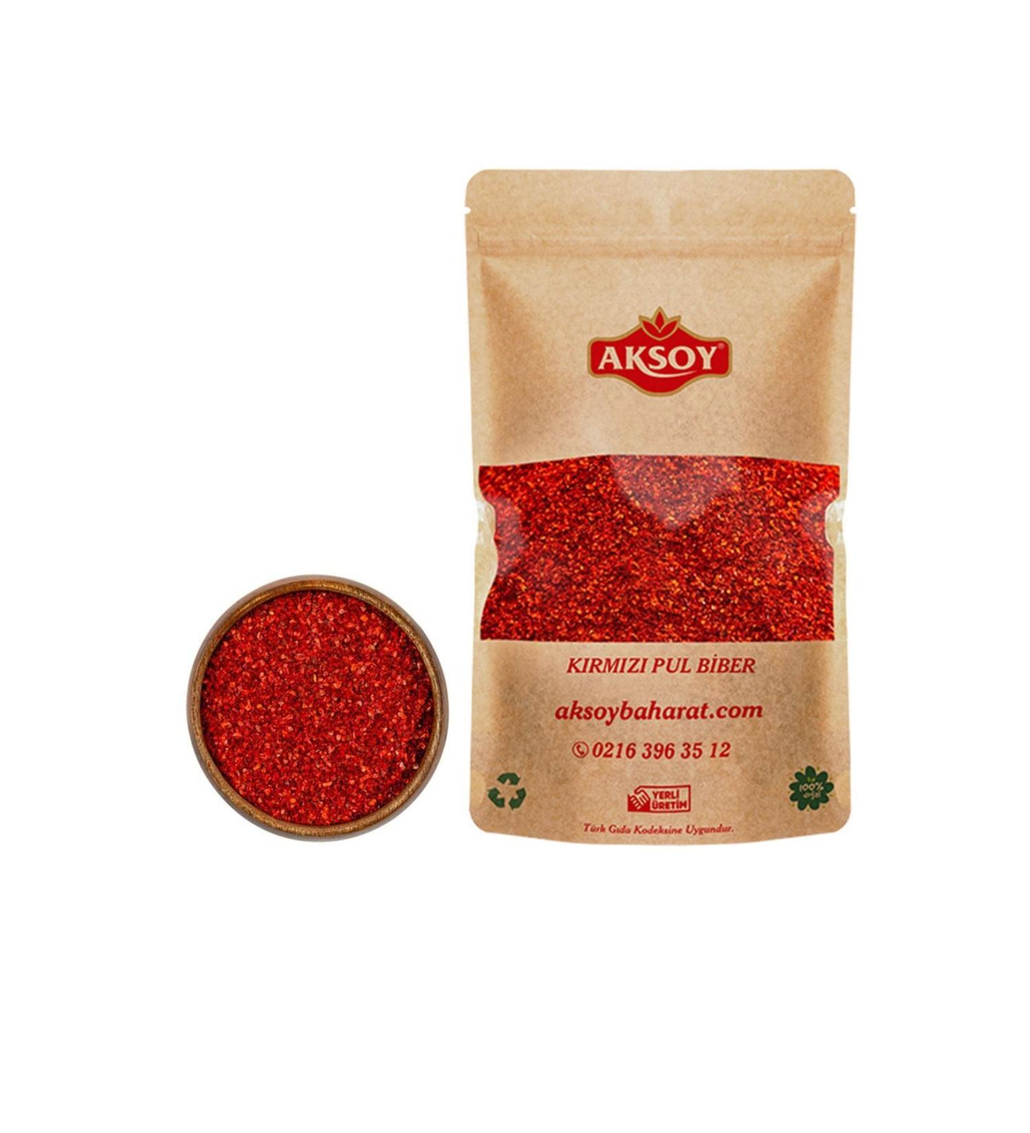 AKSOY Red Pepper Flakes (NORMAL HOT) 500 gr