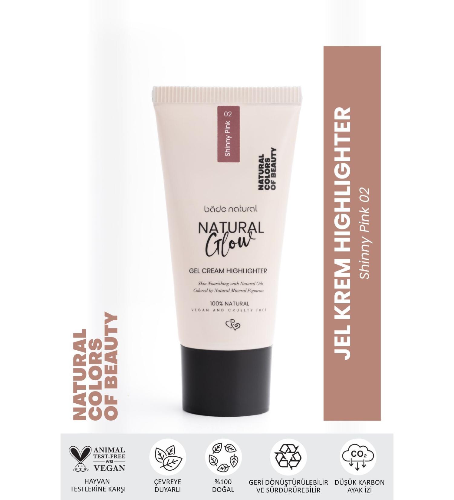 Bade Natural Gel Cream Highlighter Shinny Pink 02 0 Natural