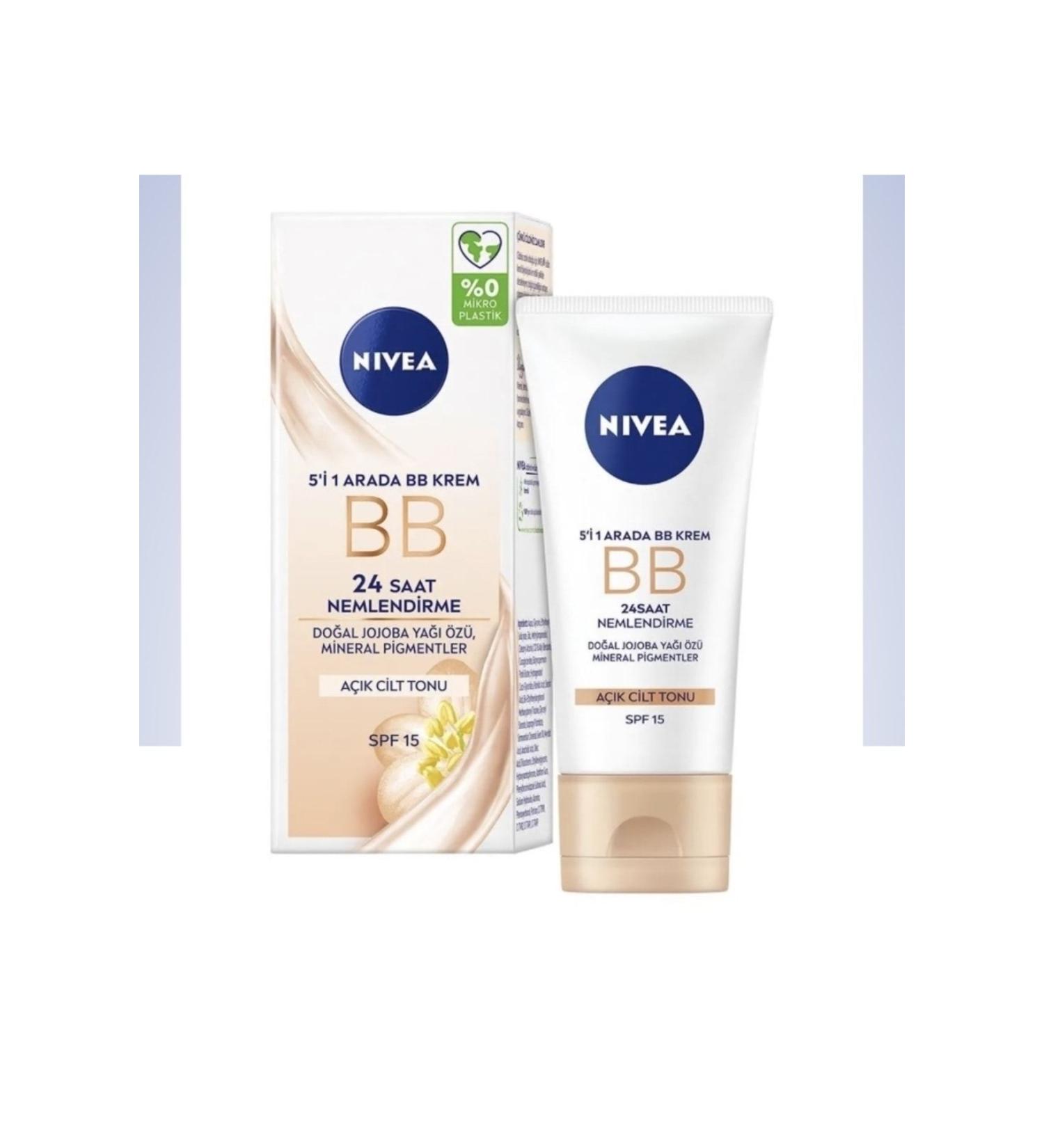 NIVEA 5 IN 1 24 HOUR MOISTURE BB CREAM SPF 15