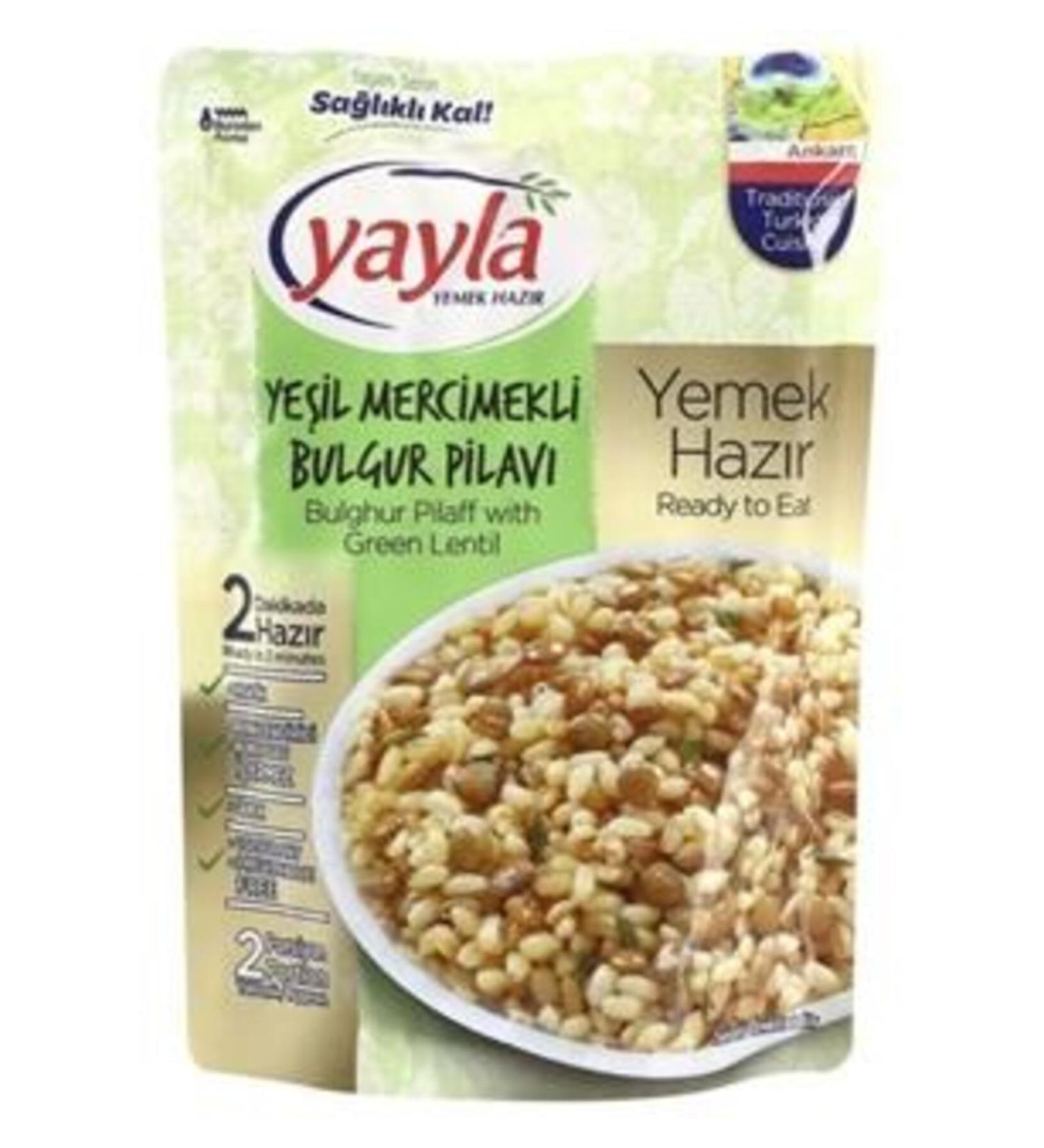 Yayla Bakliyat Yayla Gurme Green Lentil Bulgur Pilaf 250 Gr. (2 pieces)