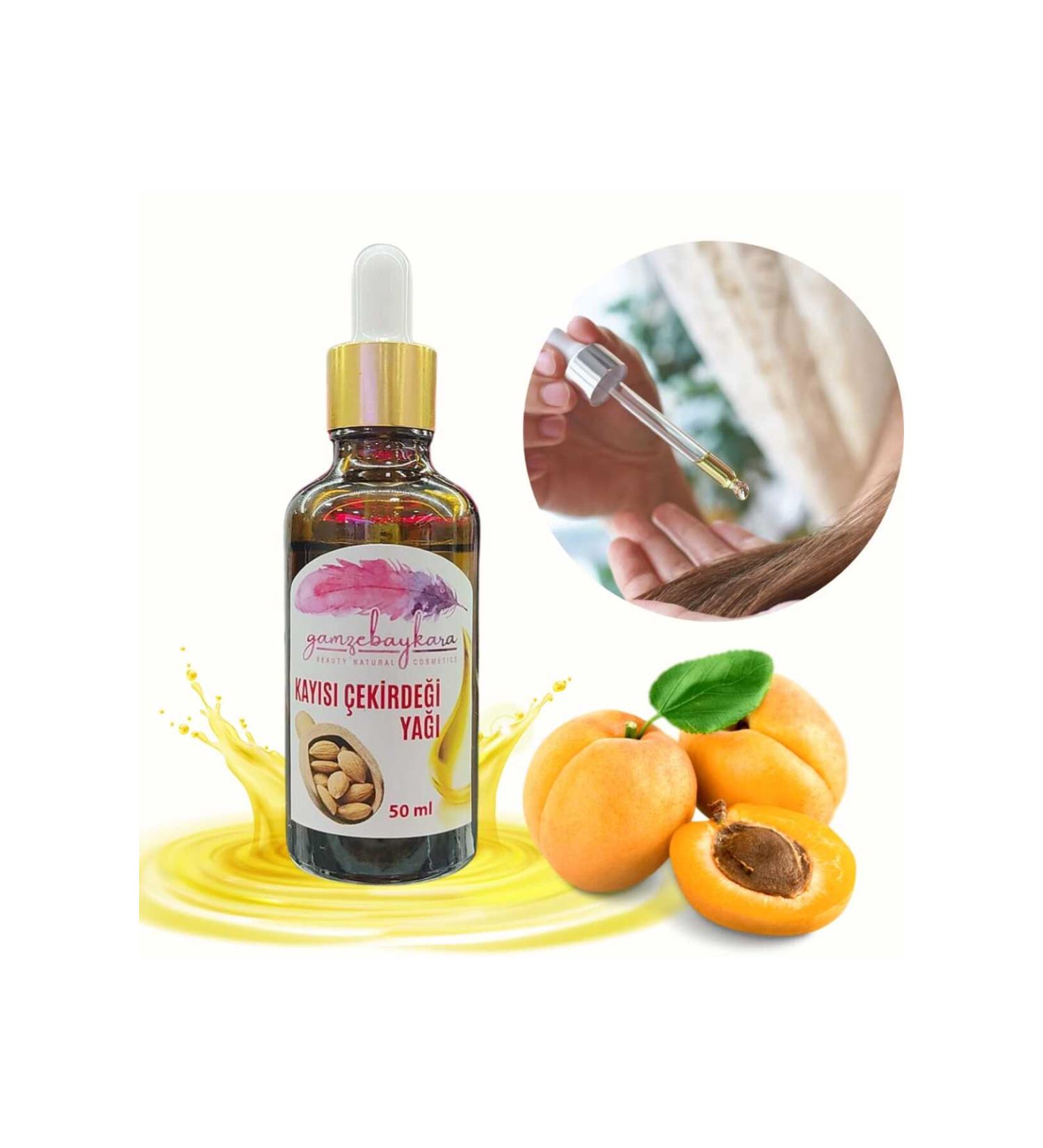 gamzebaykarabeauty APRICOT KERNEL OIL 50 ML PURE NATURAL COLD PRESSED