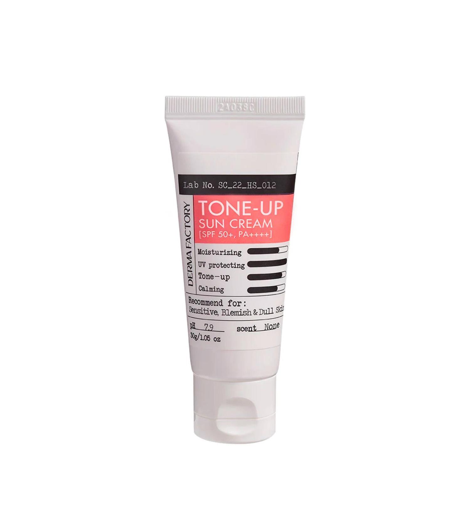 DERMA FACTORY Tone Equalizing Pink Tone Calamine Vegan Sun Cream Derma Factory Tone Up Sun Cream 30 GR