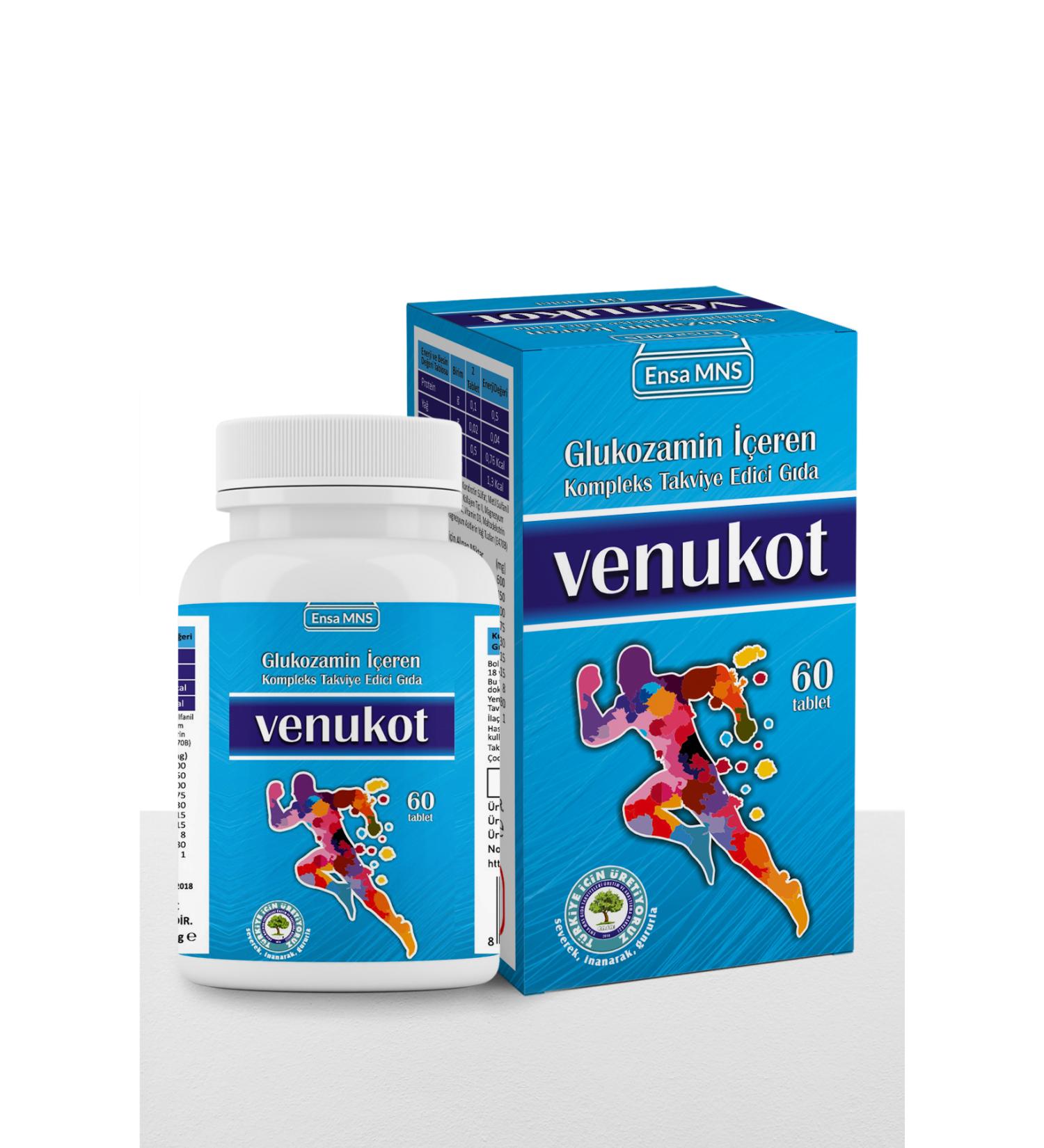 ENSA MNS Venukot 60 Tablets Food Supplement Containing Glucosamine and Chondroitin Sulfate