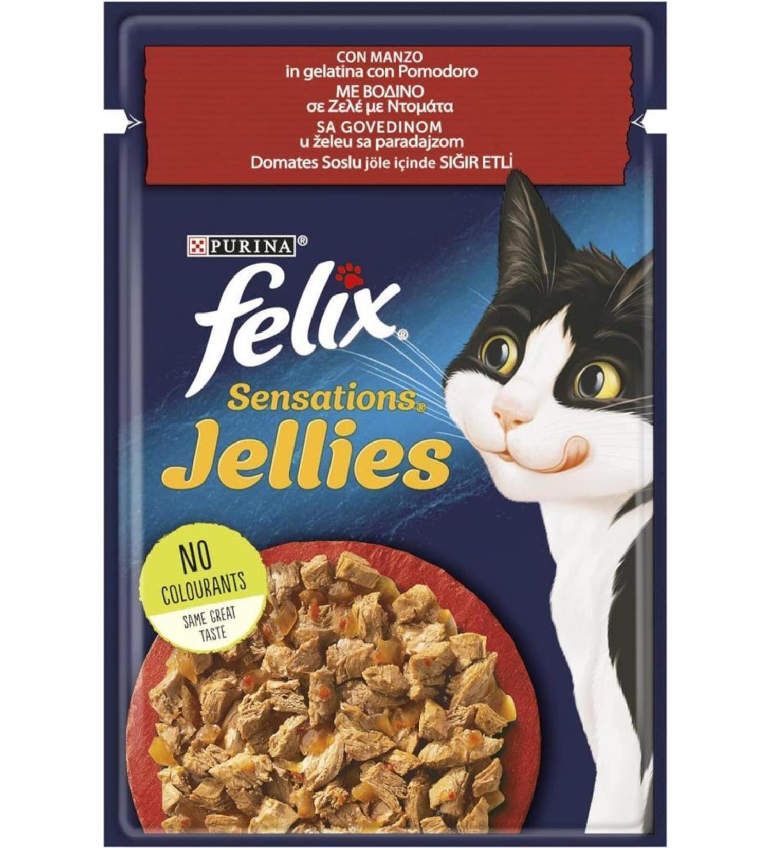 FELIX Felix Sensation Chicken Carrot Gel Pouch Cat Canned Food 85 gr - 26 Pieces