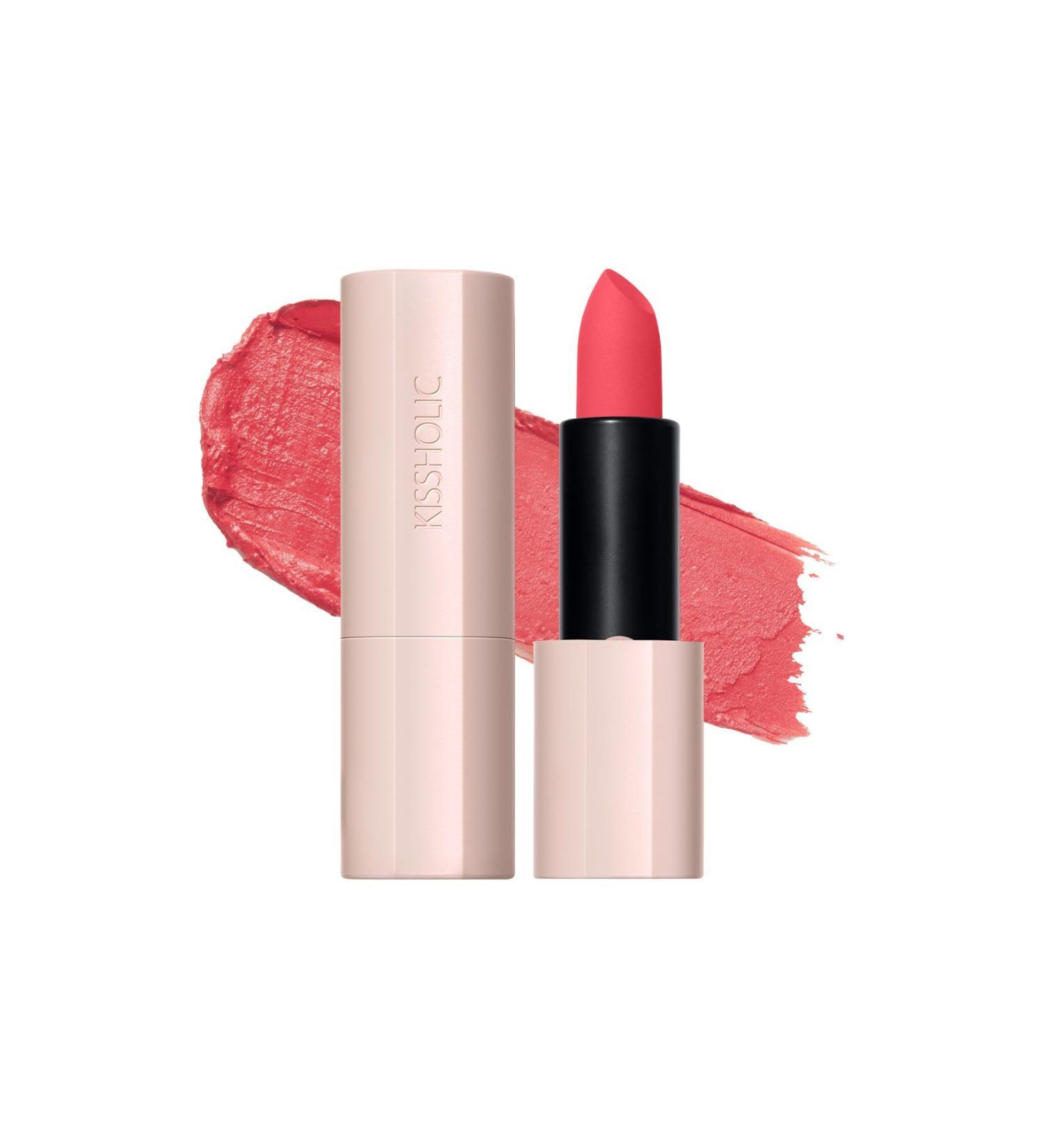 The Saem Kissholic Lipstick Matte/ Long Lasting Matte Lipstick - CR07 Naked Coral - Buy Online on GoSupps.com