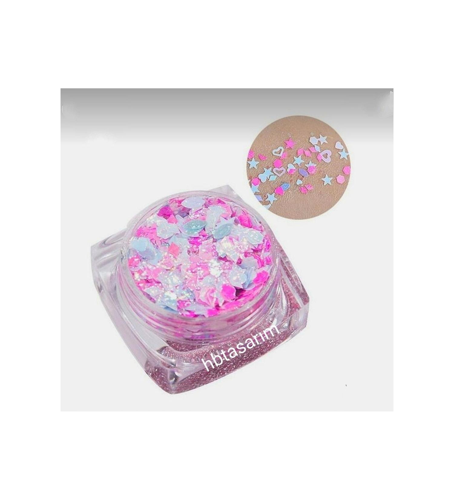 hbtasarim Star glitter heart shaped