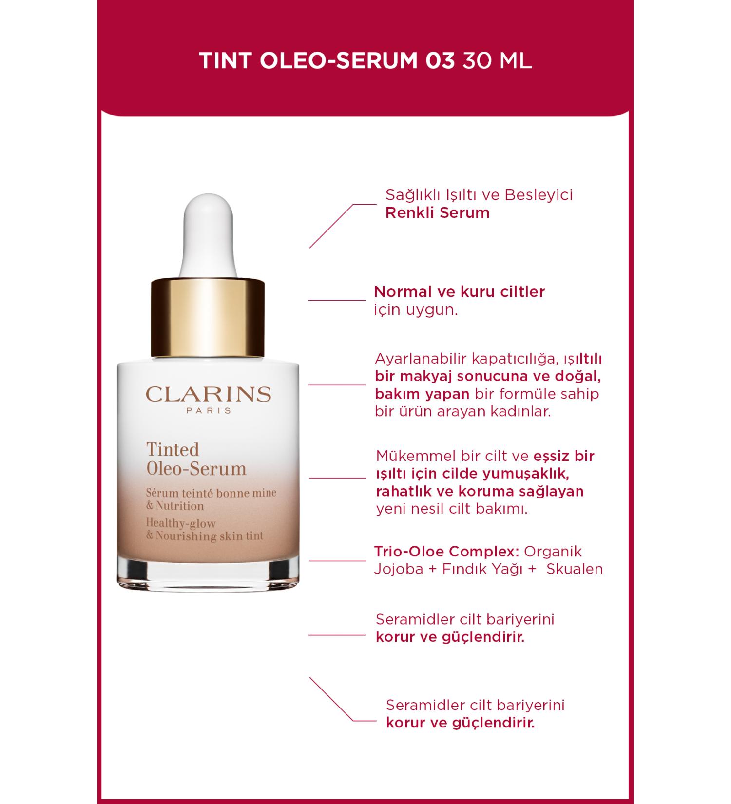 Clarins TINT OLEO-SERUM 03 30ML - Tinted Moisturizer - Buy Online on GoSupps.com