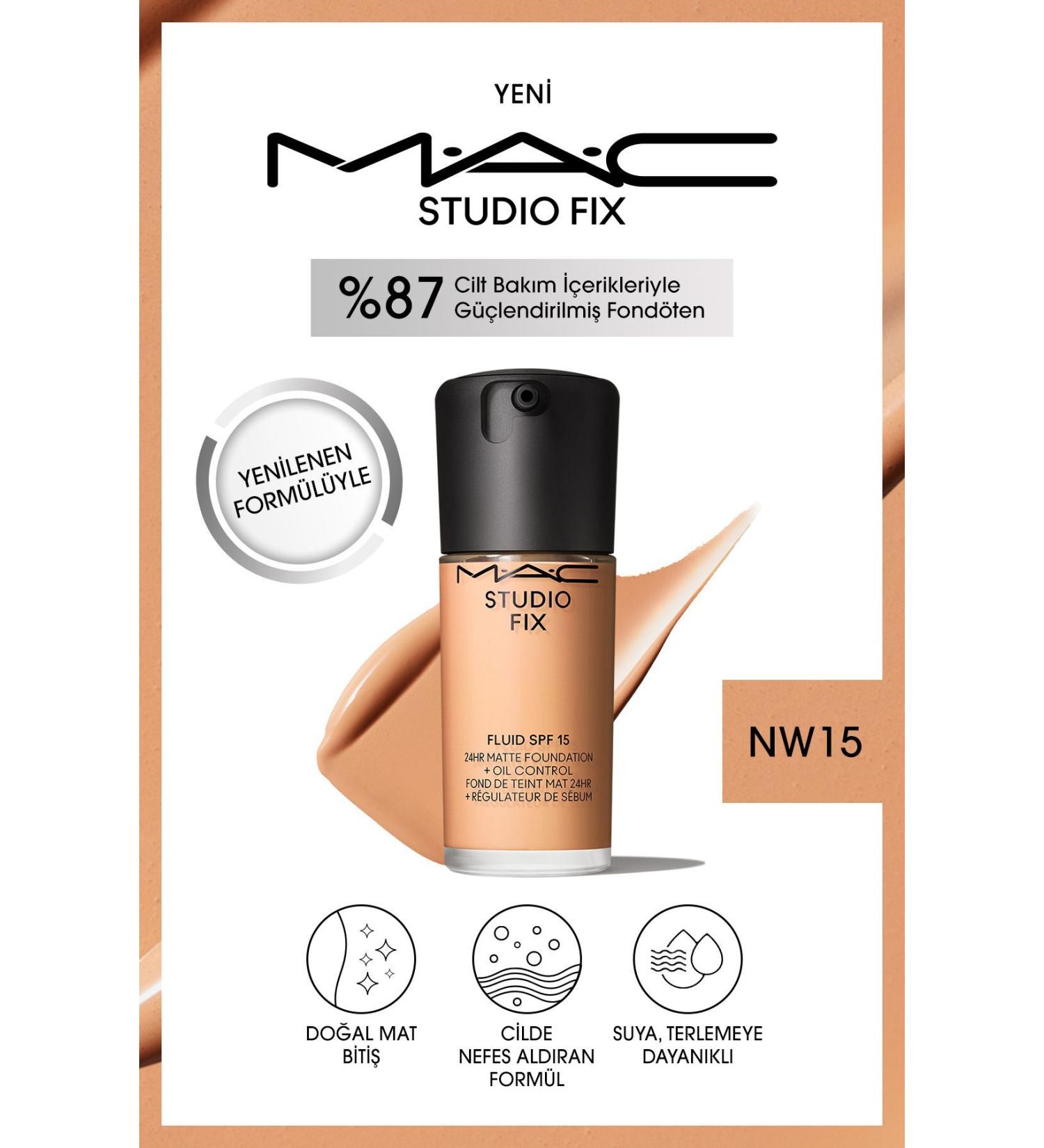 Mac NEW STUDIO FIX FLUID SPF 15 MATTE FOUNDATION-NW15 30 ML..NATURAL MATTE FINISH