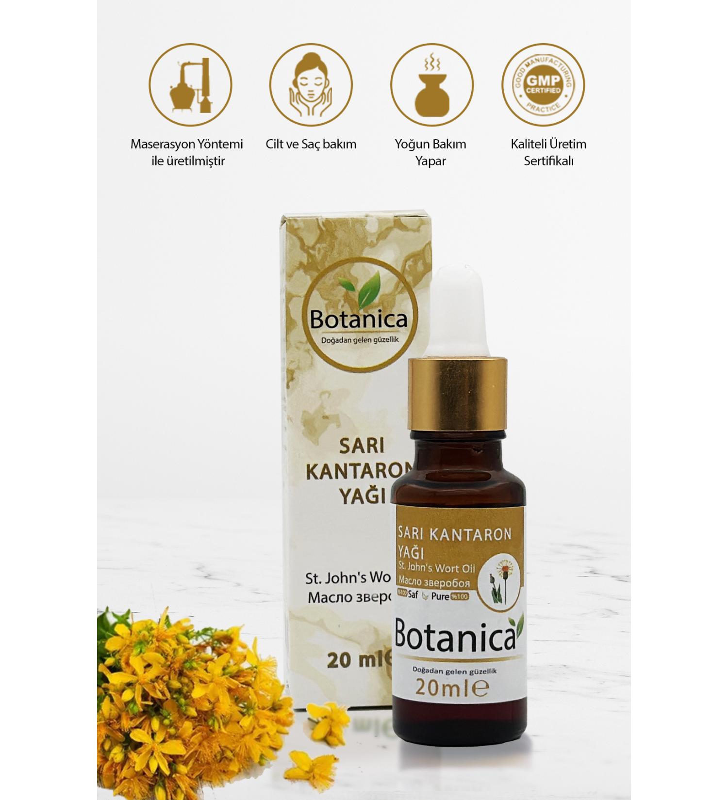 botanica St. John's Wort Oil - Hypericum Perforatum - ( Hair and Skin Care ) Wound - Burnt St. John's Wort Oil 20 ml