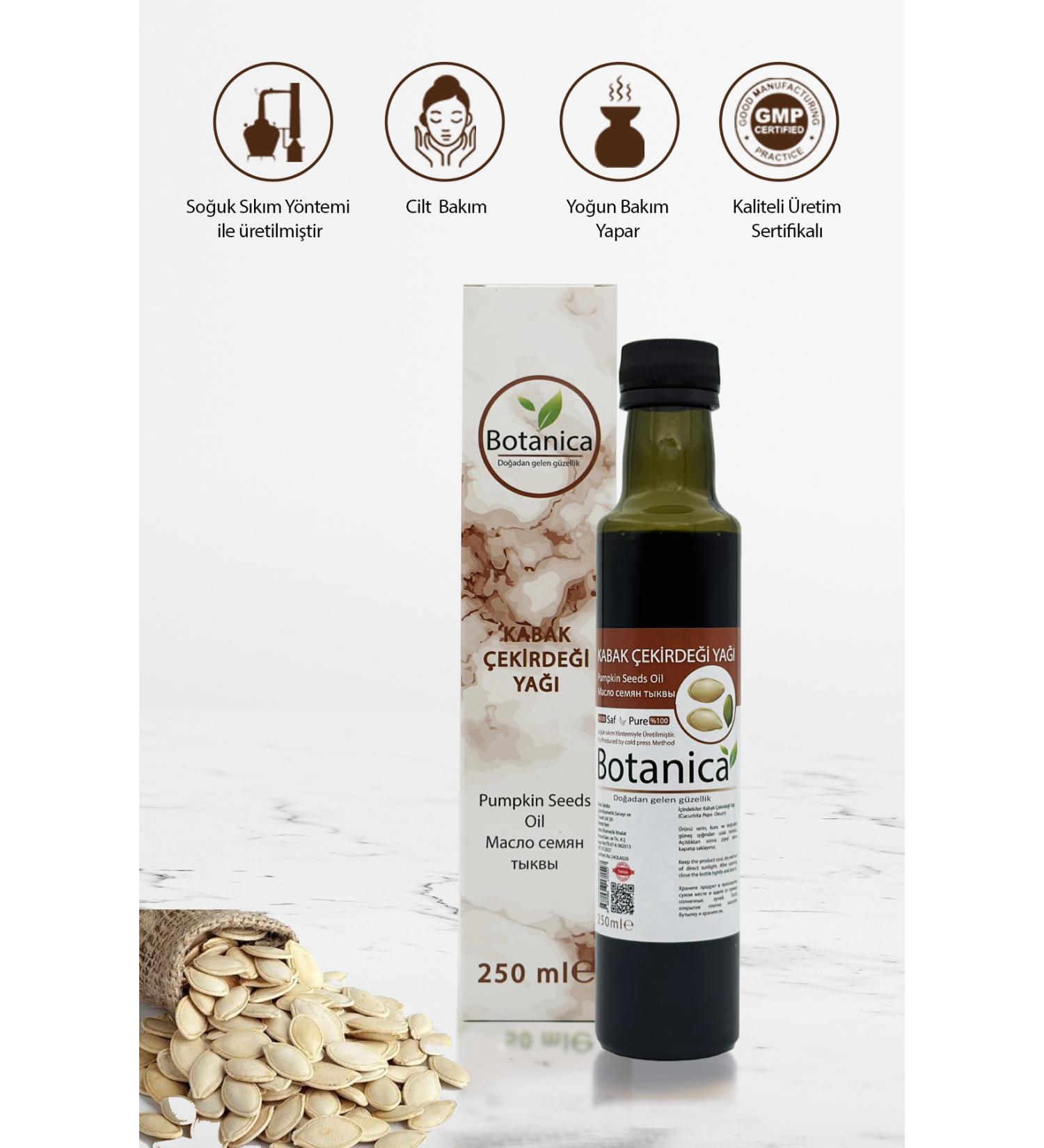 botanica Pumpkin Seed Oil - Cucurbita Pepo - ( Health - Hair and Skin Care ) Pumpkin Seeds Oil 250 ml