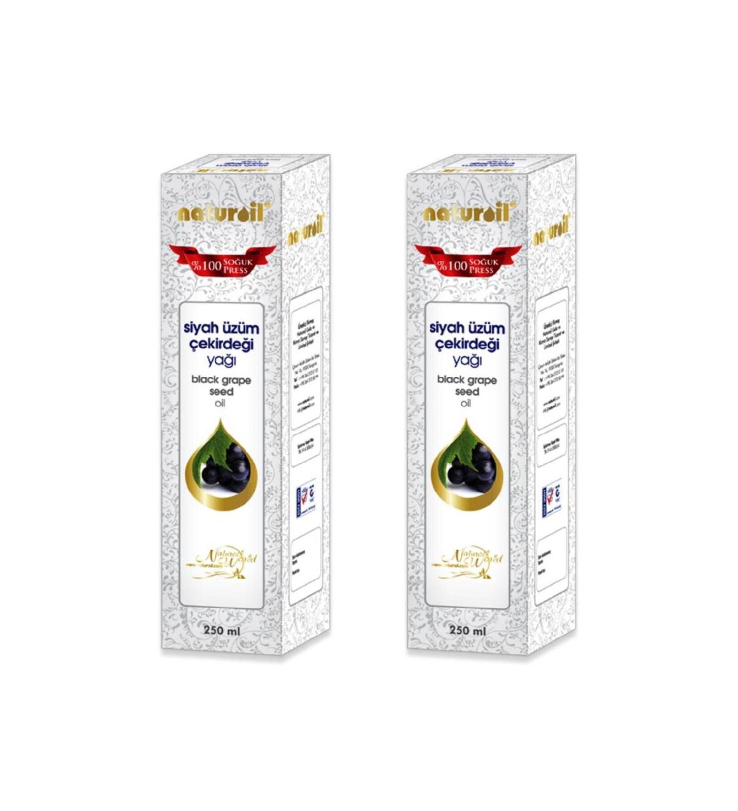 Naturoil Black Grape Seed Oil (COLD PRESS) 250 ml X 2 Pieces