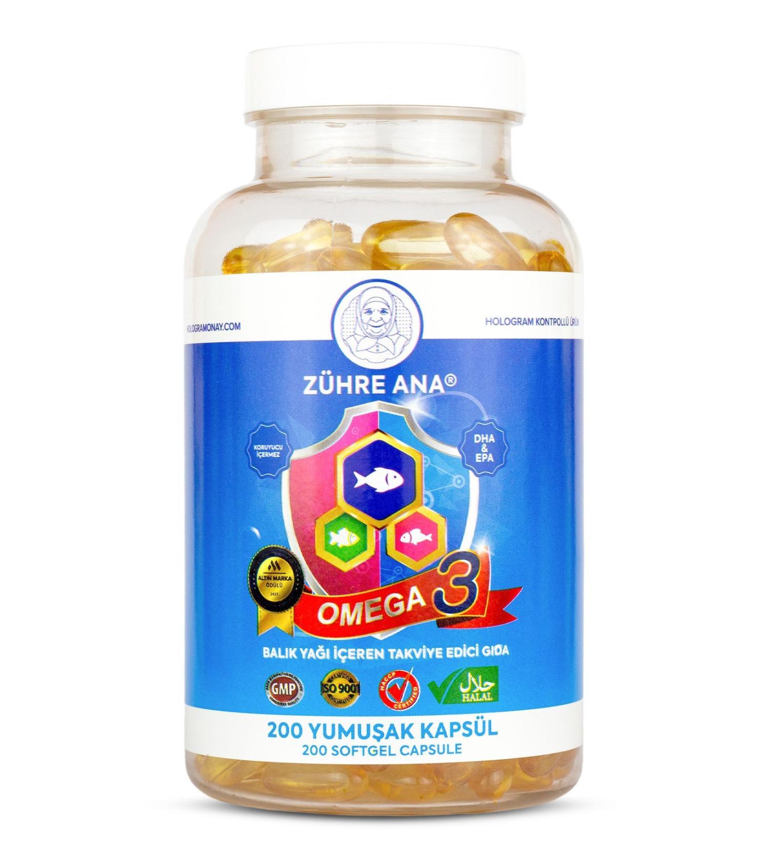 Z hre Ana Omega 3 Fish Oil - 200 Capsules (1300 Mg) - Buy Online on GoSupps.com