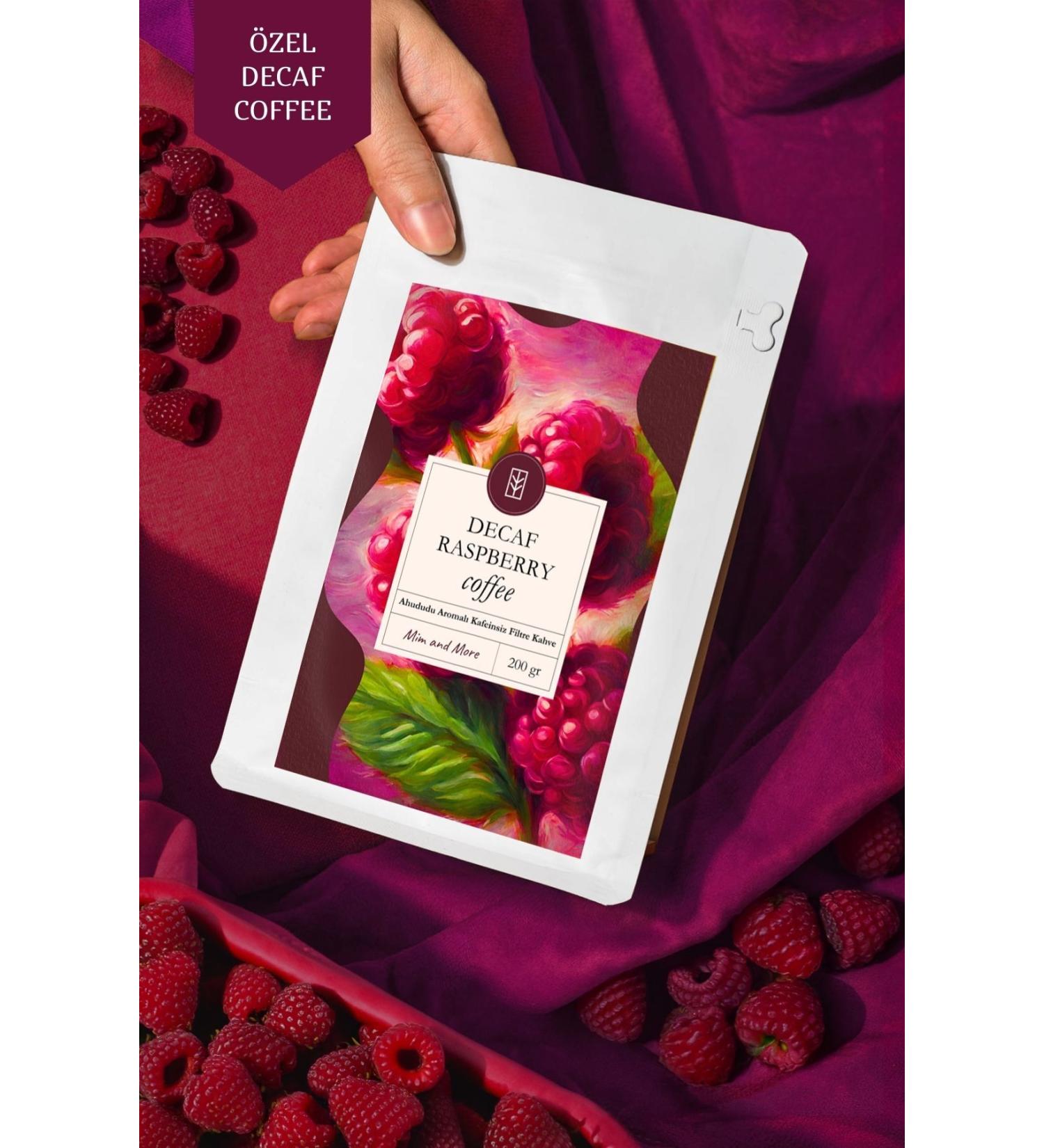 Mim and More Decaf Raspberry Coffee Decaffeinated Raspberry Flavored Filter Coffee 200 gr - Buy Online on GoSupps.com