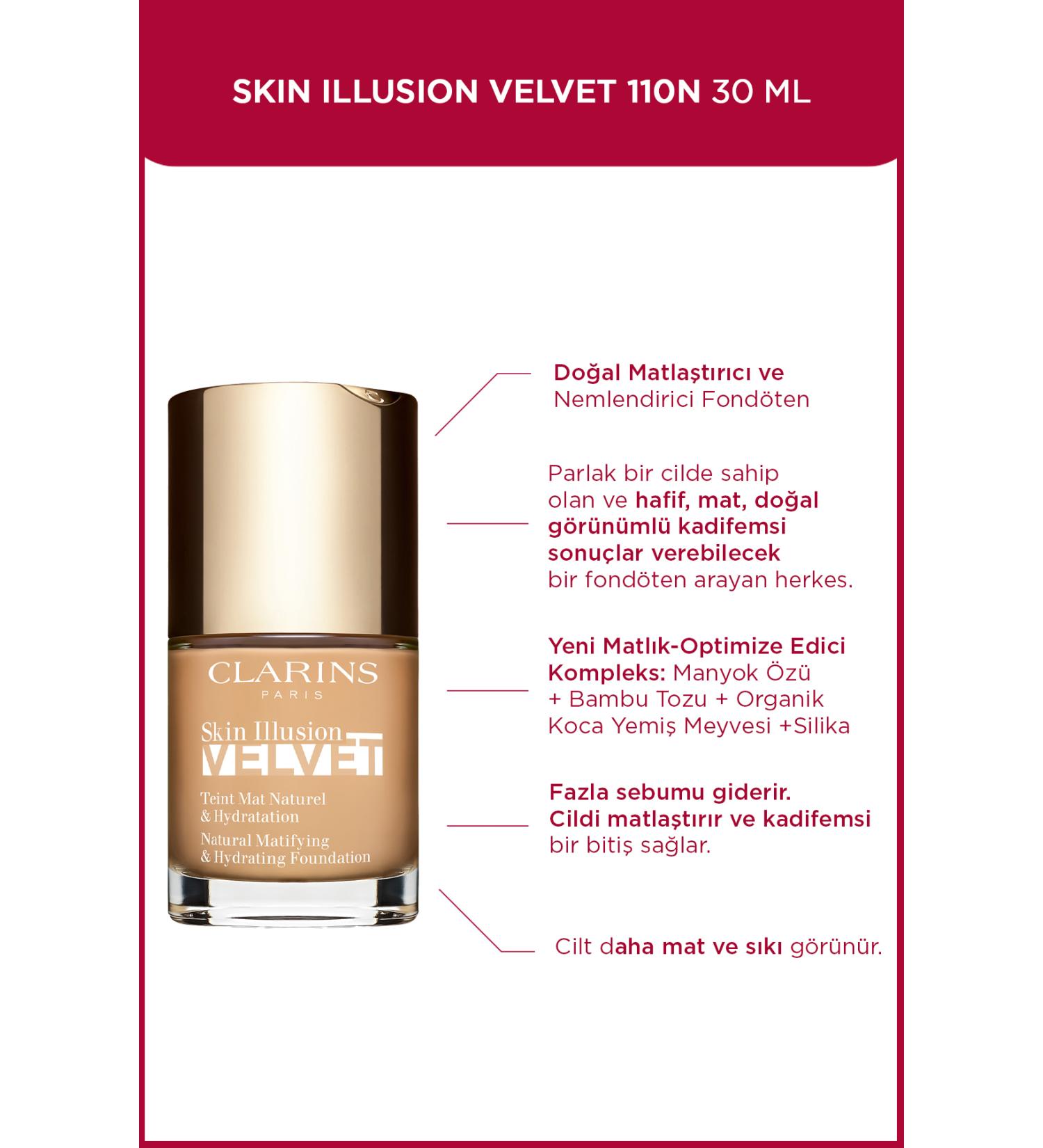 Clarins Skin Illusion Velvet 110N 30 ml Foundation