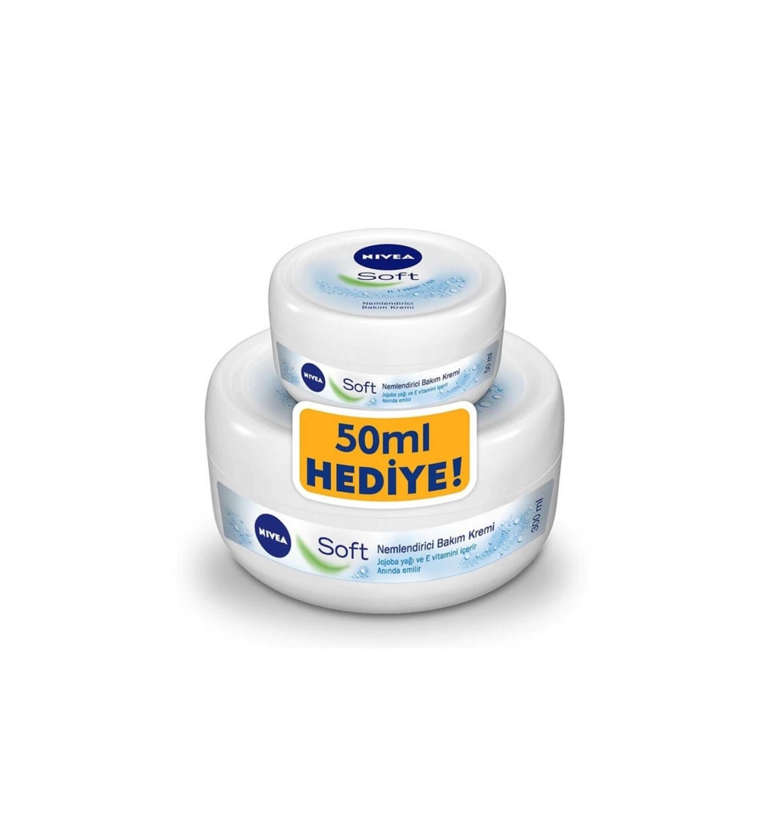 NIVEA Soft Jar Cream 300 ml 50 ml Set