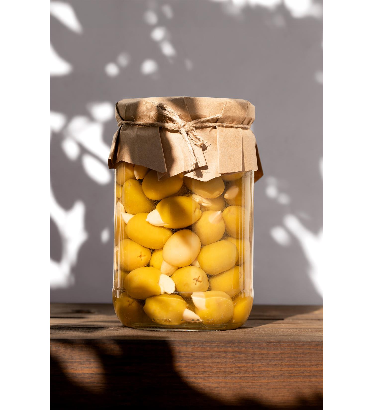 HASANBEY FARM Stuffed Green Olives (With Almonds) 500 Gr - Buy Online on GoSupps.com