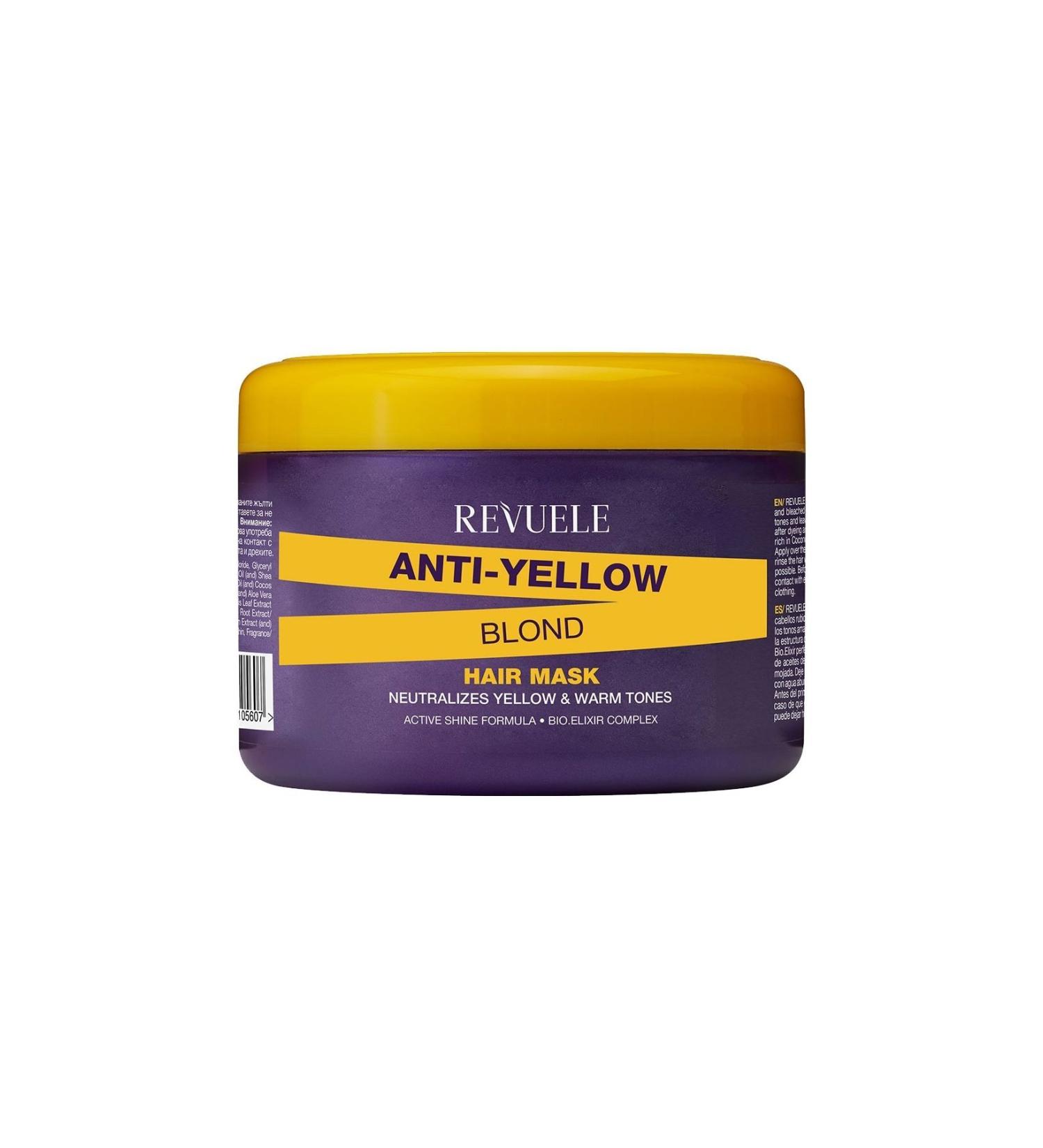 Revuele Anti-yellow Purple Hair Mask Gray Platinum and blonde color protection and moisturizing effect 500ml