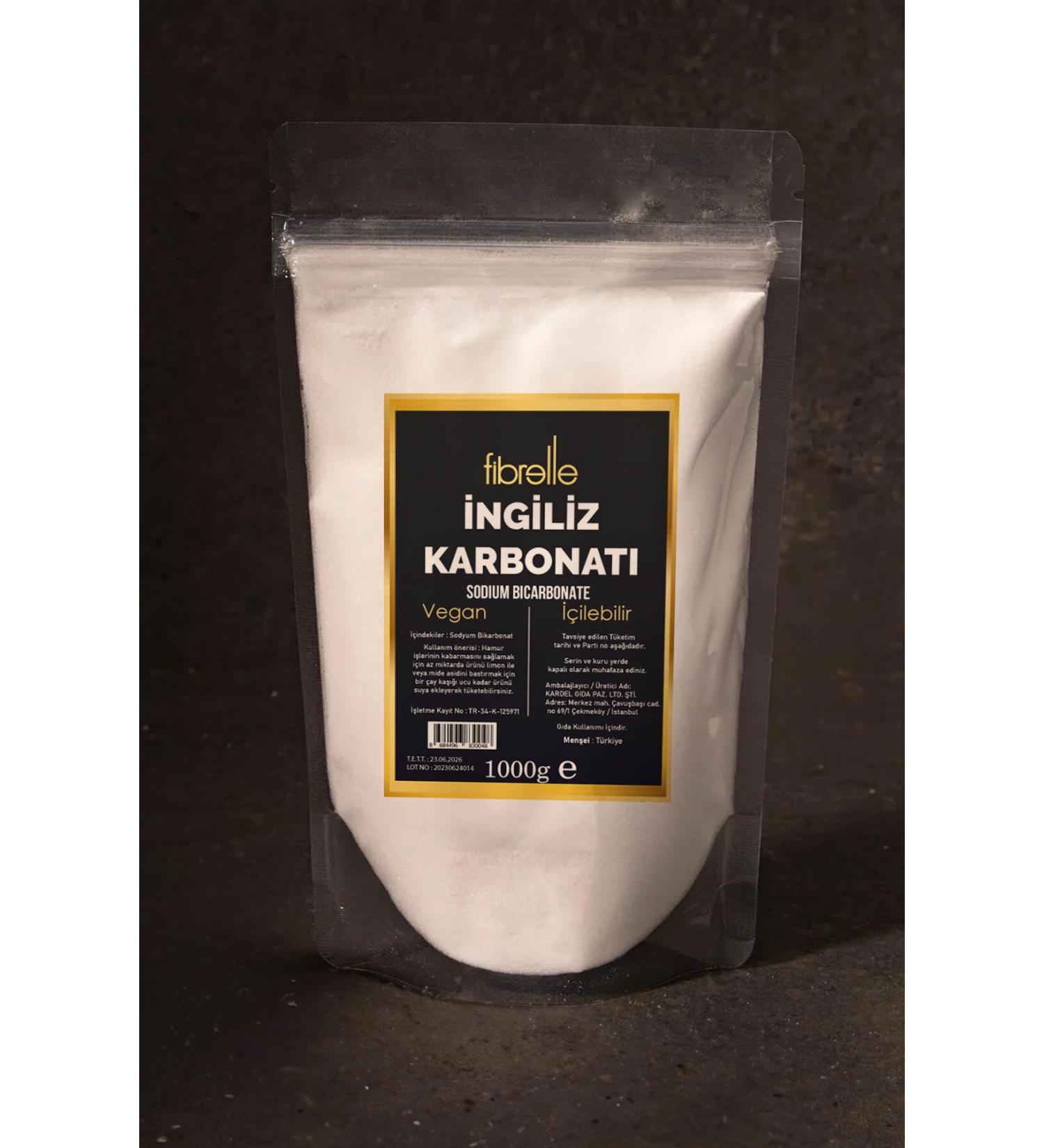 Fibrelle English Carbonate 1kg(1000G) / Edible / Additive-Free / Natural / Vegan / Drinkable -