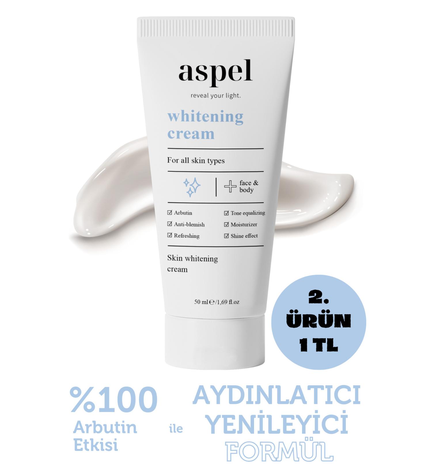 Aspel Anti-Stain and Tone Equalizing Skin Whitening Cream 50 ml - Buy Online on GoSupps.com
