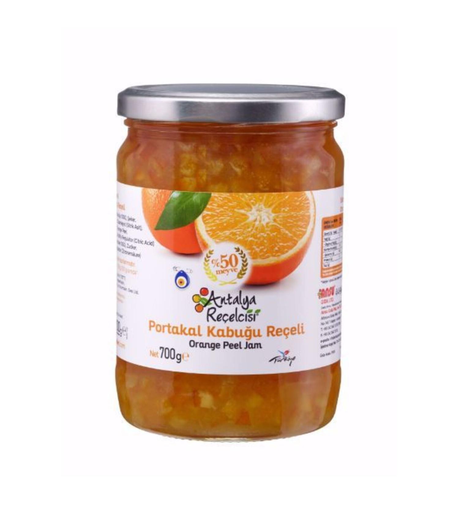 Antalya Jam Shop Orange Peel Jam 700g Classic Series