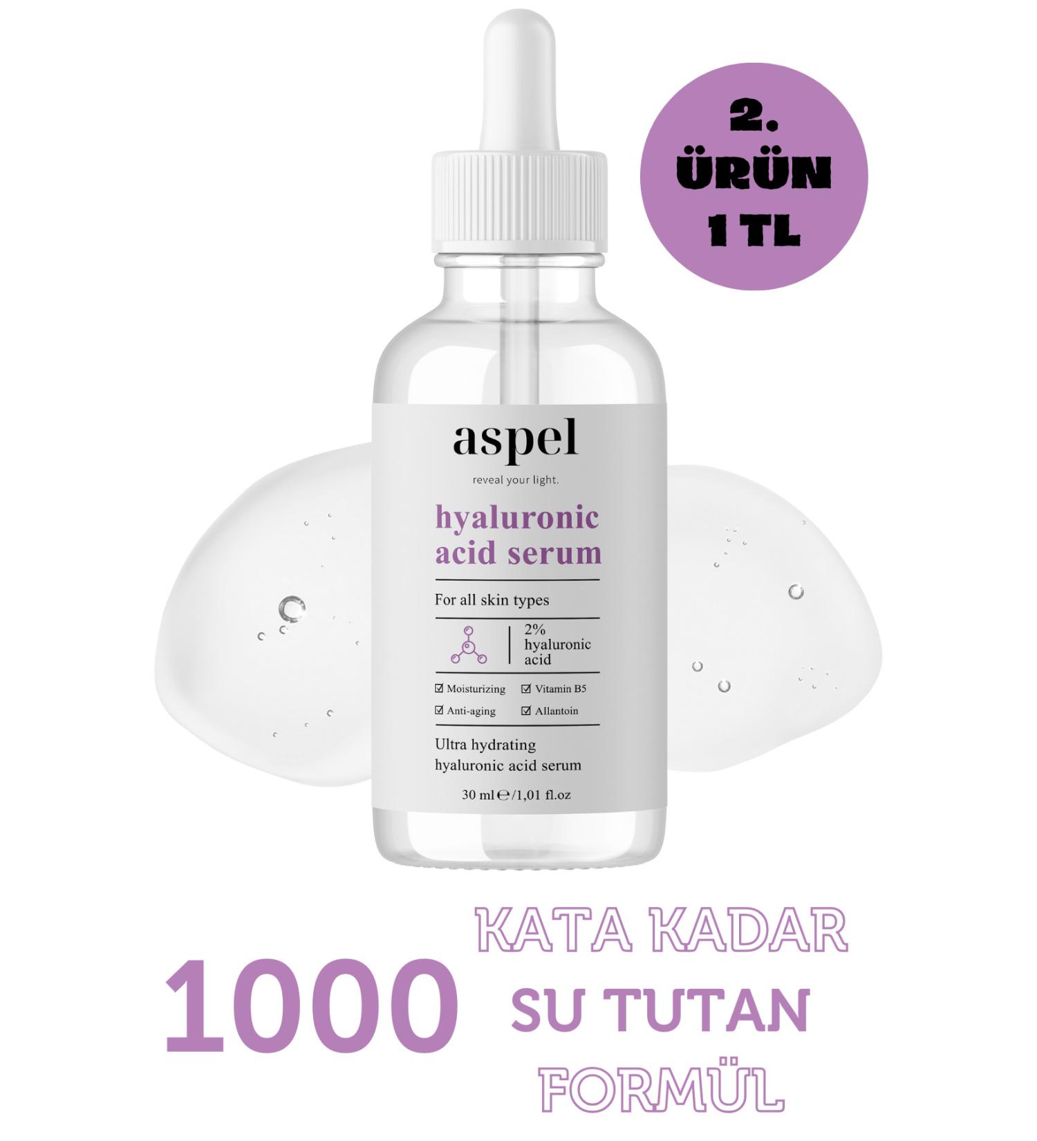 Aspel Ultra Moisturizing and Anti-Wrinkle Hyaluronic Acid Serum 30 ml - Buy Online on GoSupps.com