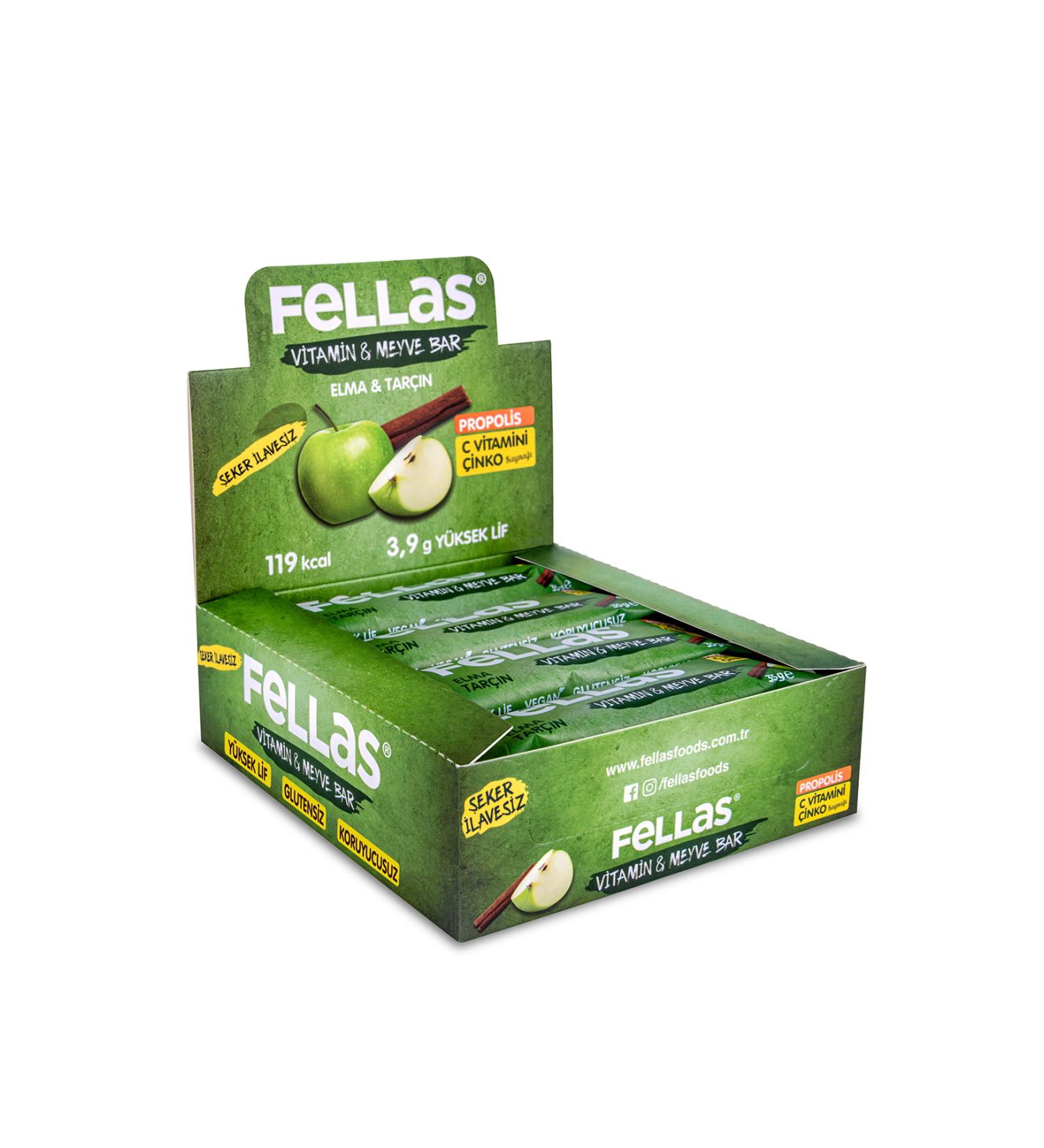 Fellas Vitamin & Fruit Bar - Apple and Cinnamon 35 gr X 12 Pieces - Buy Online on GoSupps.com