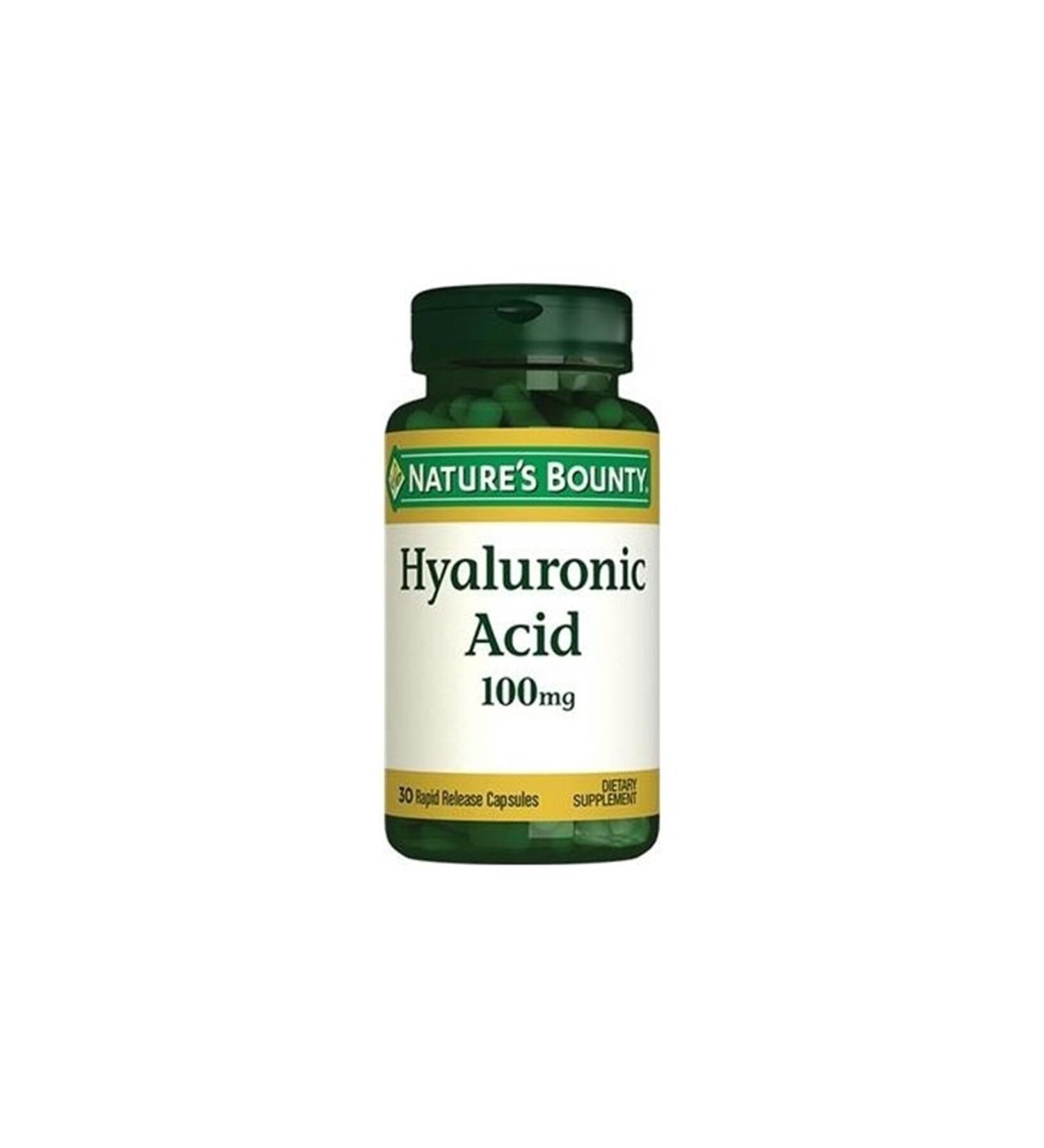 Natures Bounty Hyaluronic Acid 100 Mg 30 Capsules