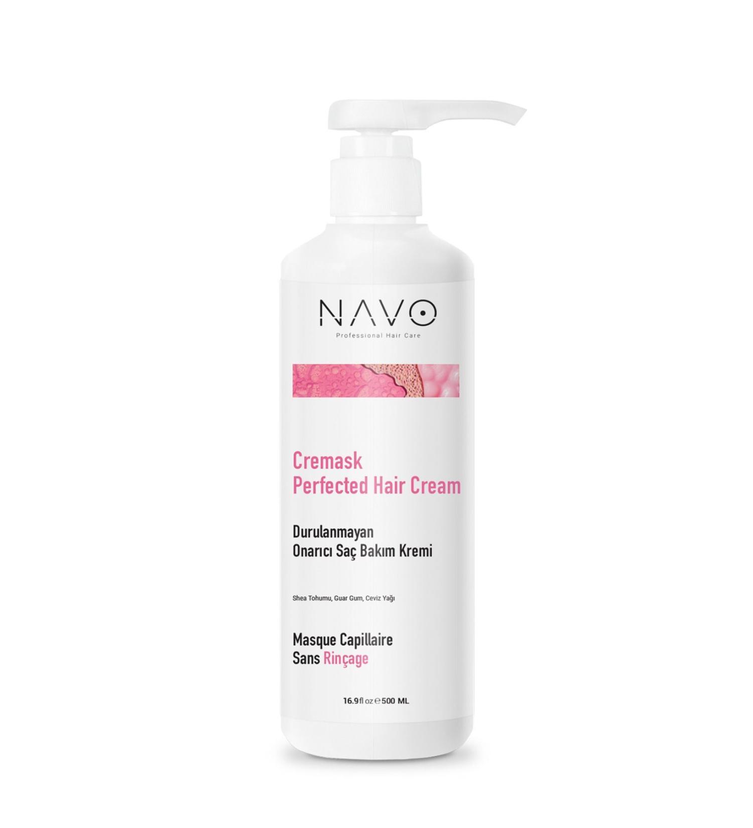NAVO PROFESSIONAL HAIR CARE Argan & Keratin Bond Repair and Styling Hair Care Cream (CREMASK PERFECTED HAIR CREAM) - Buy Online on GoSupps.com