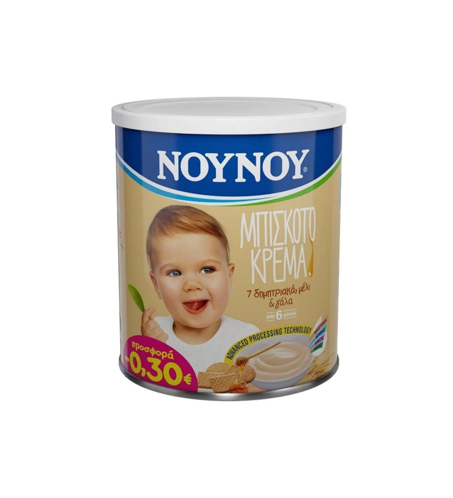 Noy Noy NUNOU Baby Cream Biscuit Cream 7 Grain Honey and Milk 6 months+ 300gr