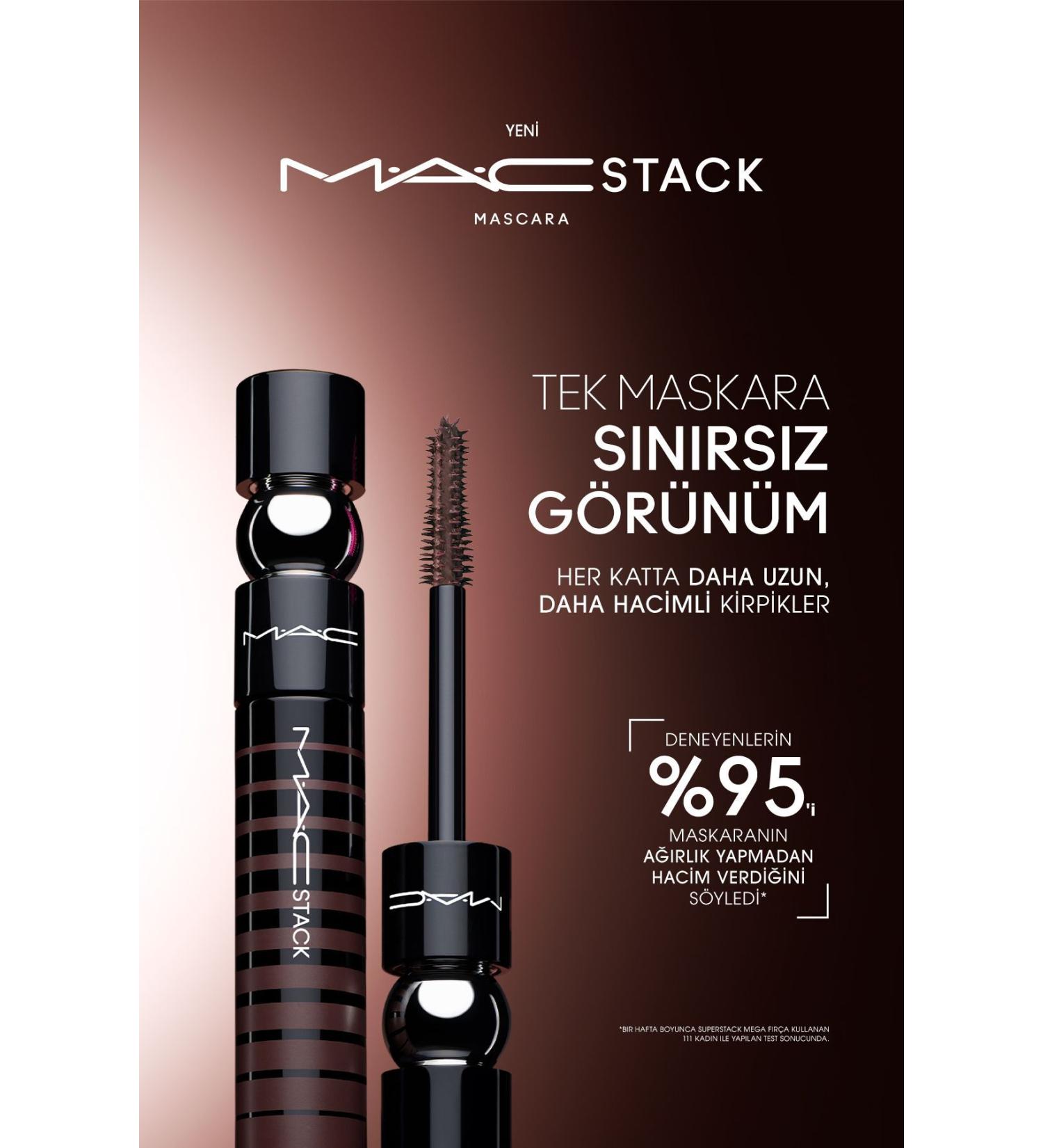 Mac FOR LONGER AND VOLUME LASHES - CHESTNUT STACK - MACSTACK MASCARA 12 ML - Buy Online on GoSupps.com