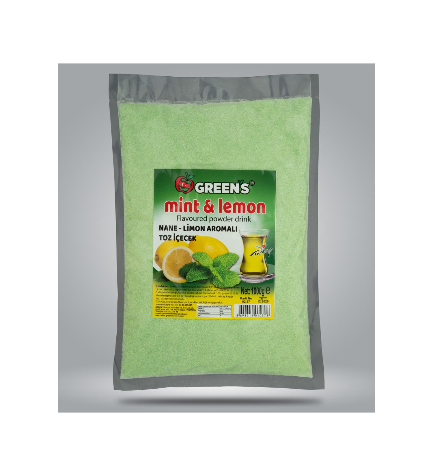 Green's Mint and Lemon Flavored Powder Tea 1000 gr