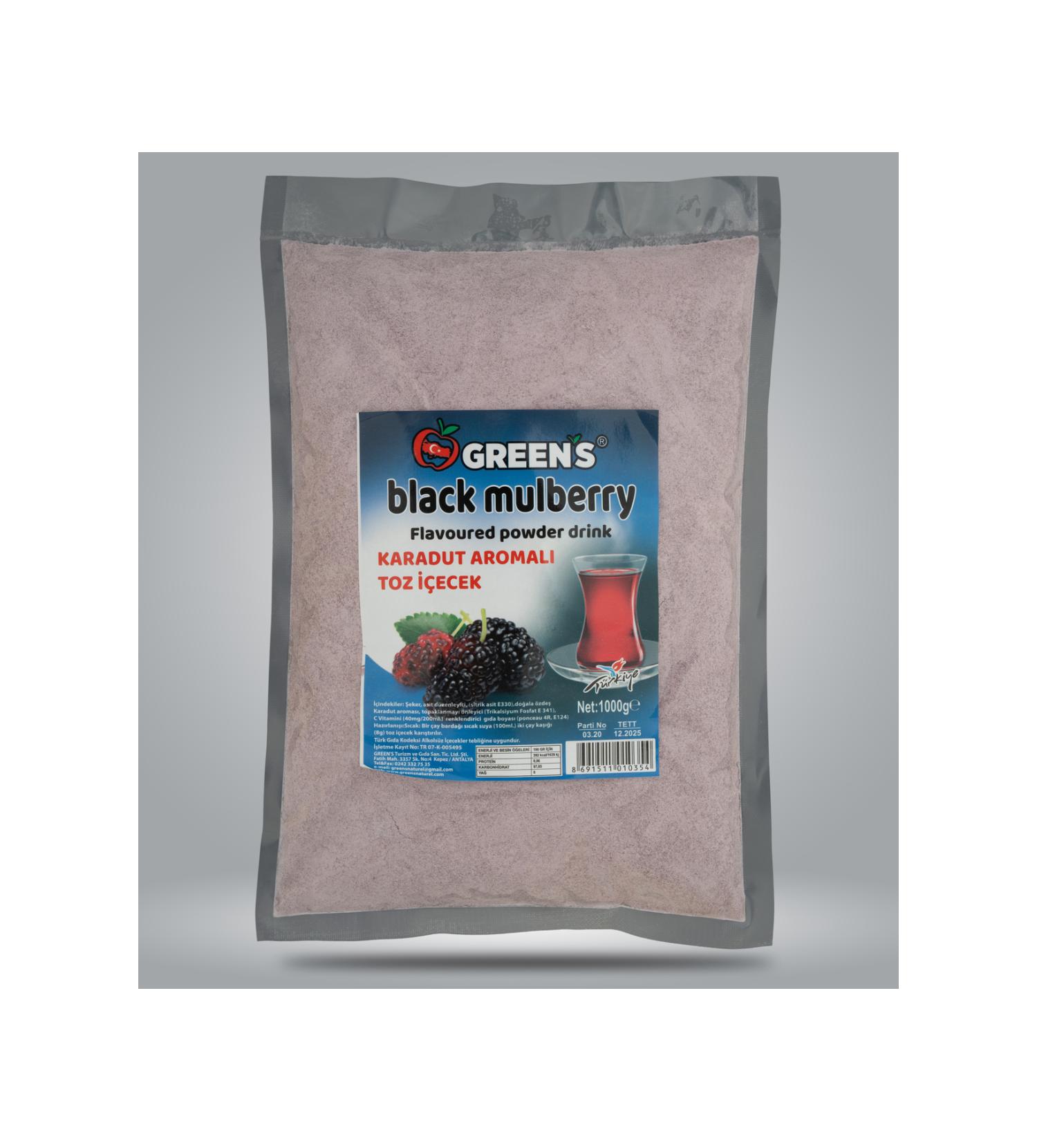 Green's Black Mulberry Flavored Powder Tea 1000 gr