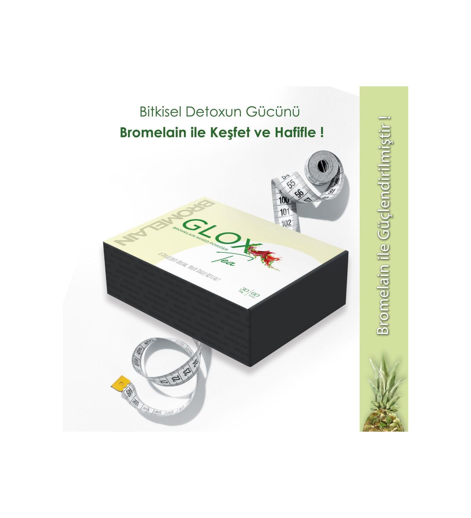 GLOX Tea Bromelain Herbal Tea Helping to Regulate Metabolism - Buy Online on GoSupps.com