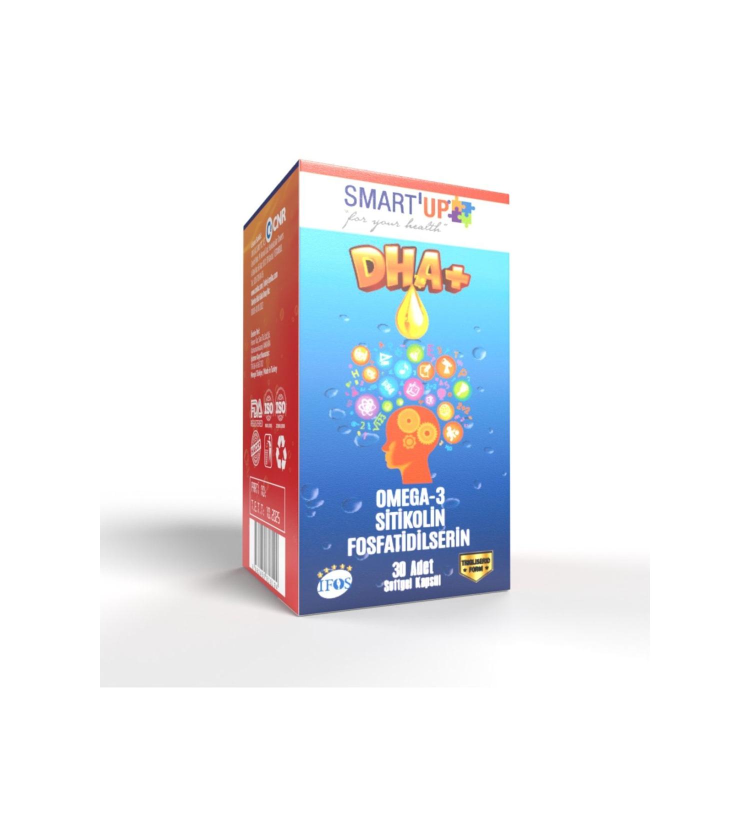 SMART UP Smartup Fish Oil B12 Containing Citicoline Dha Omega 3 and Phosphatidylserine (30 Capsules)