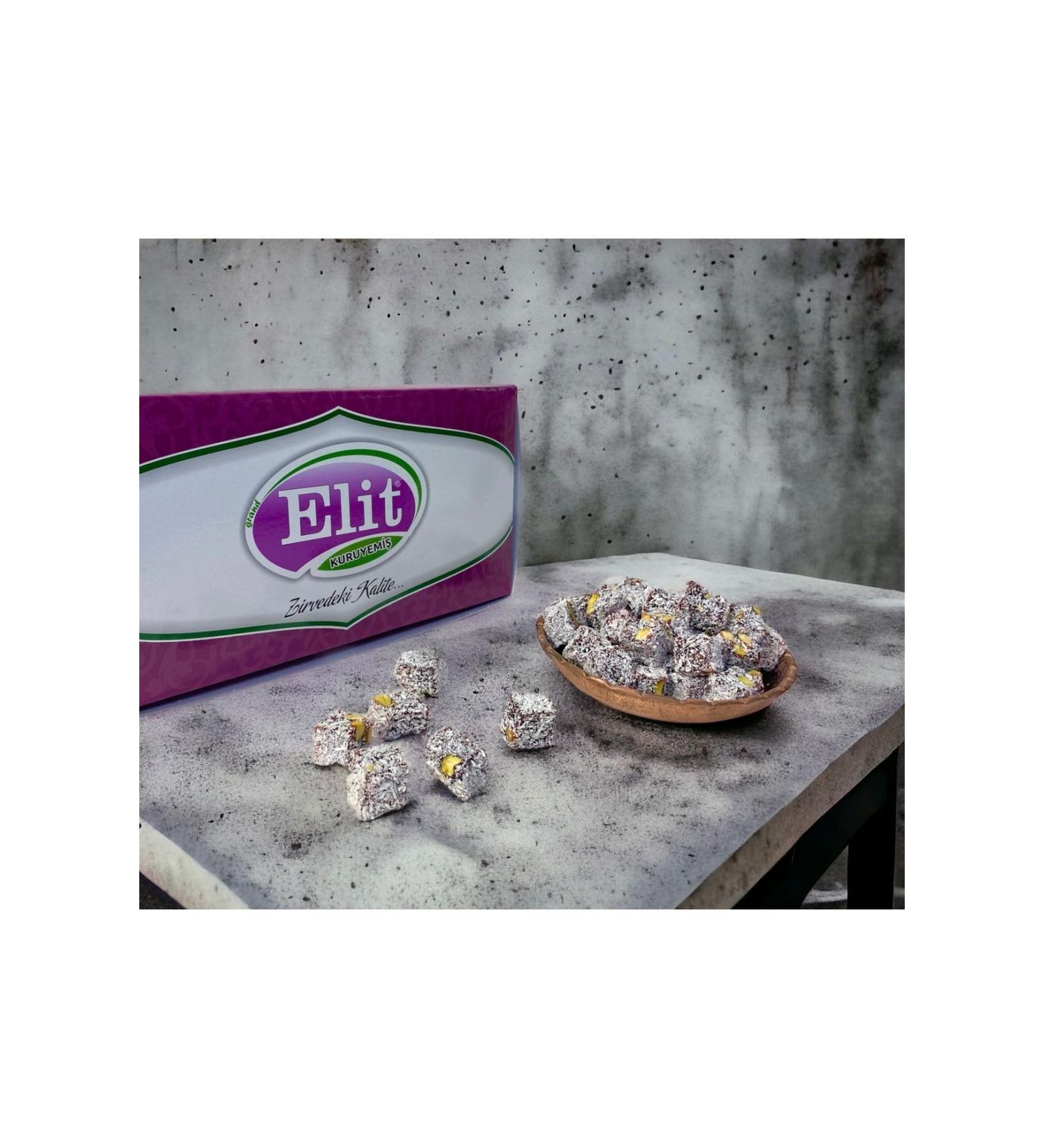 Elite Nuts DOUBLE ROASTED TURKISH DELIGHT WITH BLACK MULBERRY 500GR