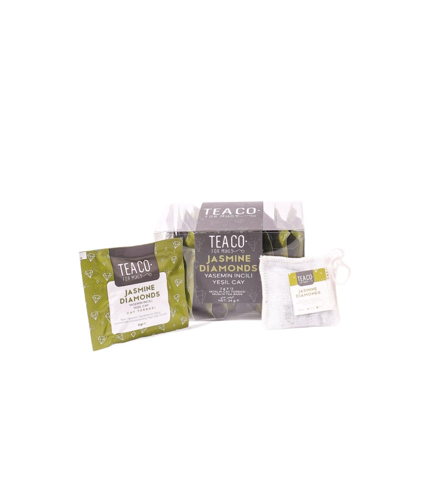 TEA CO Jasmine Diamonds-jasmine Green Tea Muslin Tea Bag - Buy Online on GoSupps.com