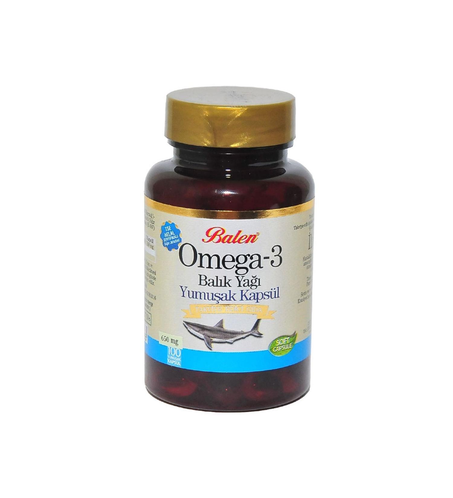 Balen Omega 3 Fish Oil Soft 100 Capsules - Buy Online on GoSupps.com
