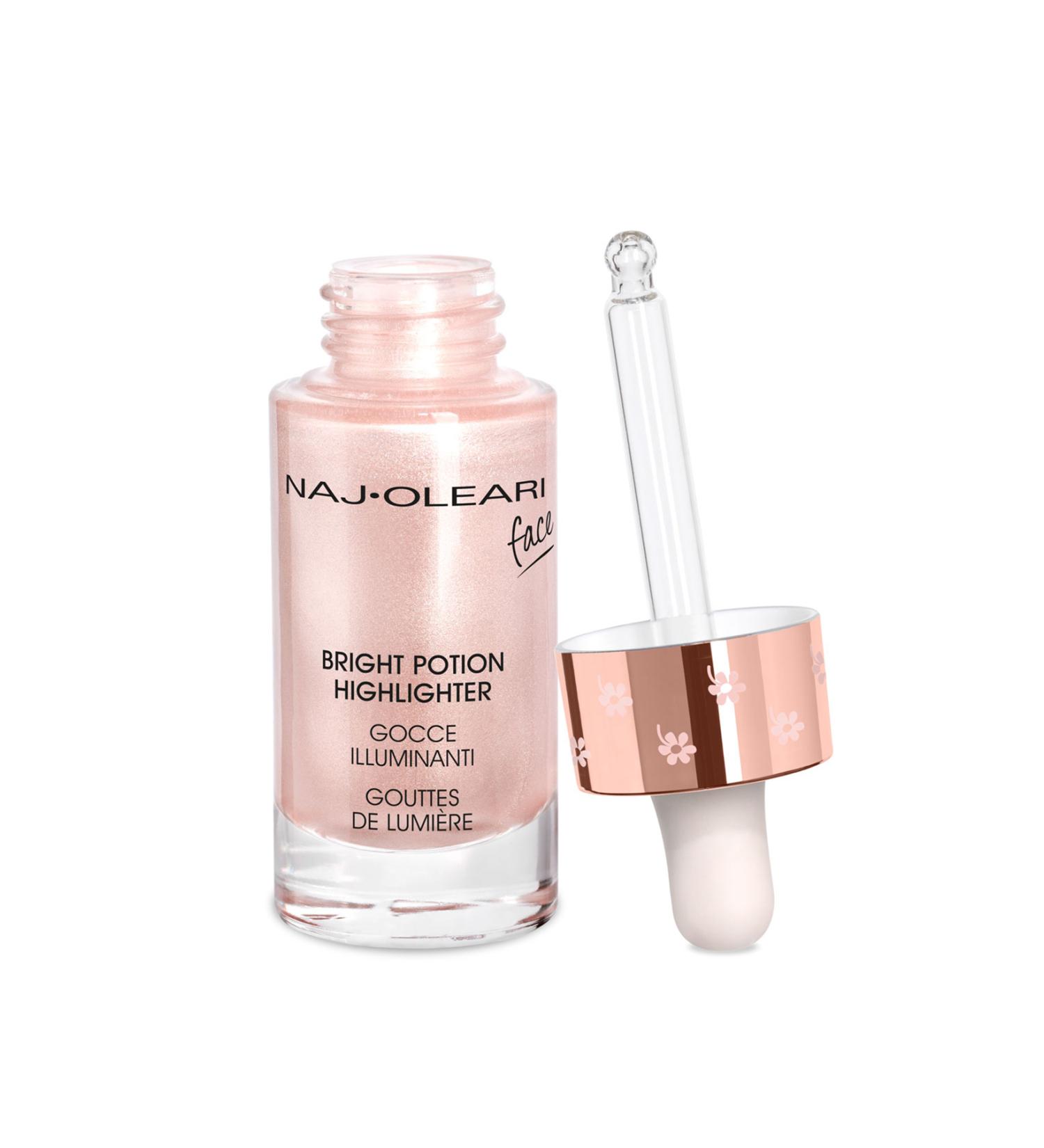 Naj Oleari Bright Potion Highlighter-Rose Quartz - Pearlescent Pink Highlighter