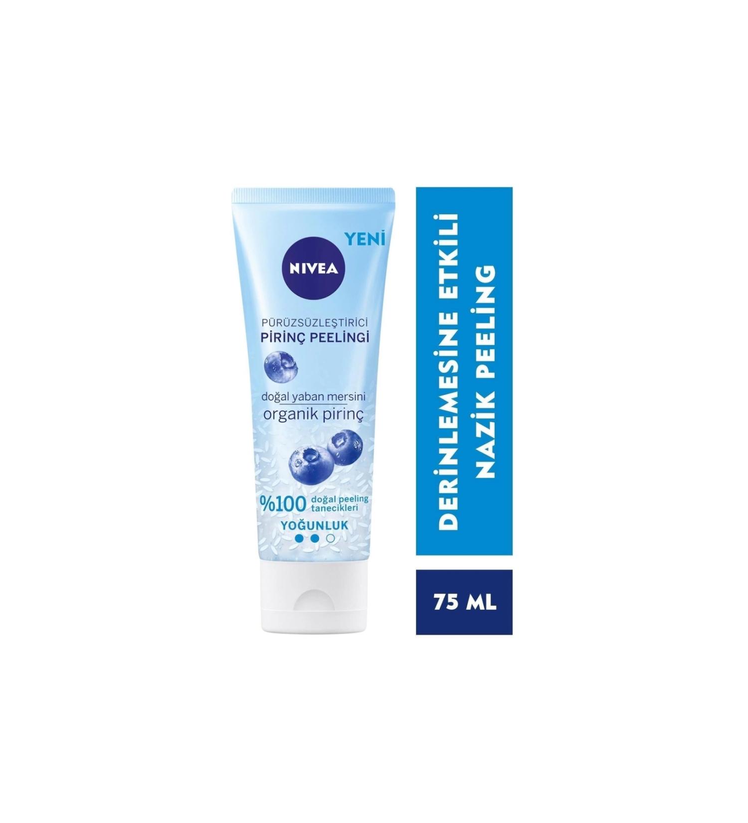 NIVEA Smoothing Organic Rice Peeling normal skin facial cleanser 75 ml - Buy Online on GoSupps.com