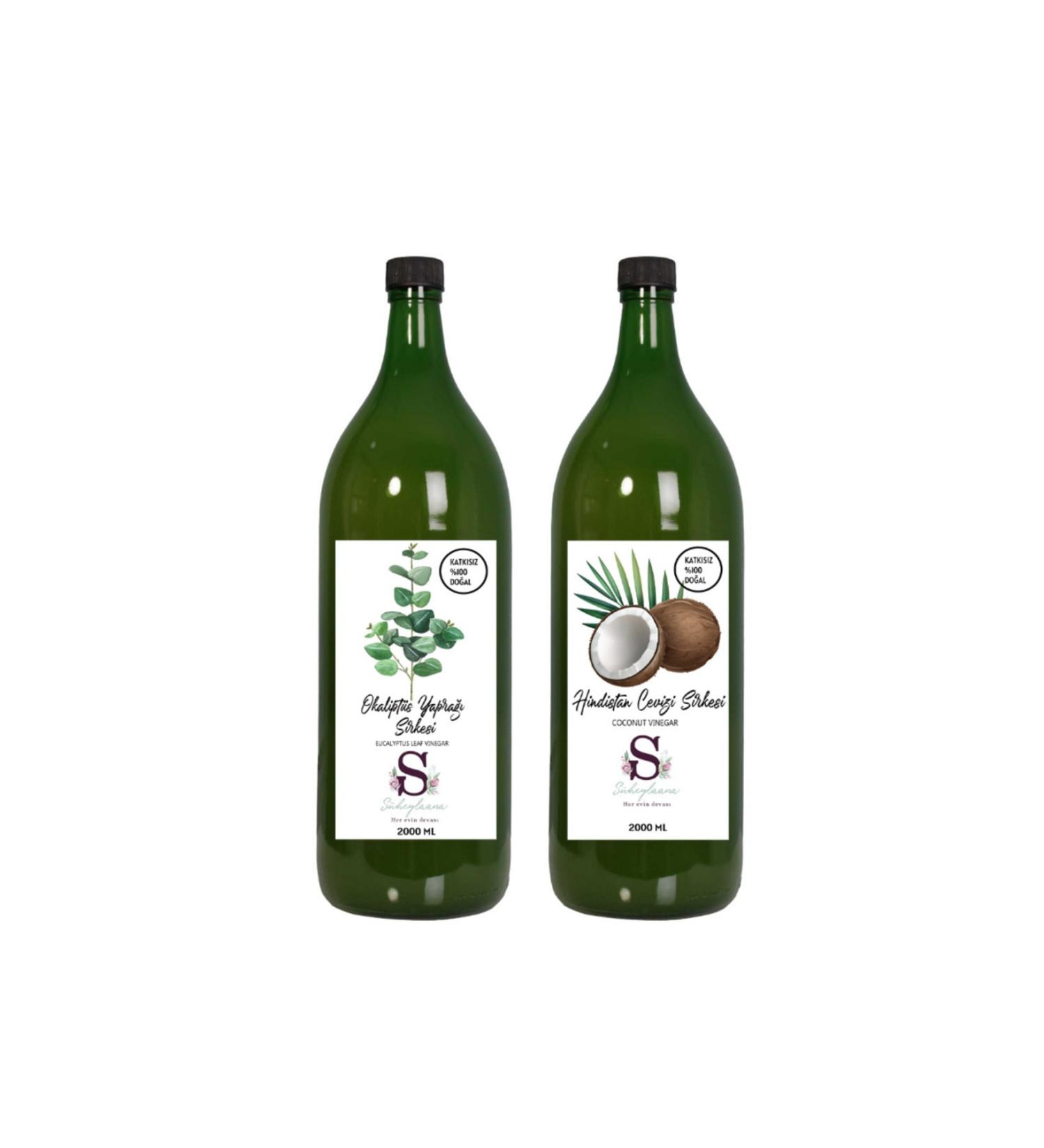 Suheylaana Natural Eucalyptus Leaf Vinegar 2000 ml and Coconut Vinegar 2000 ml