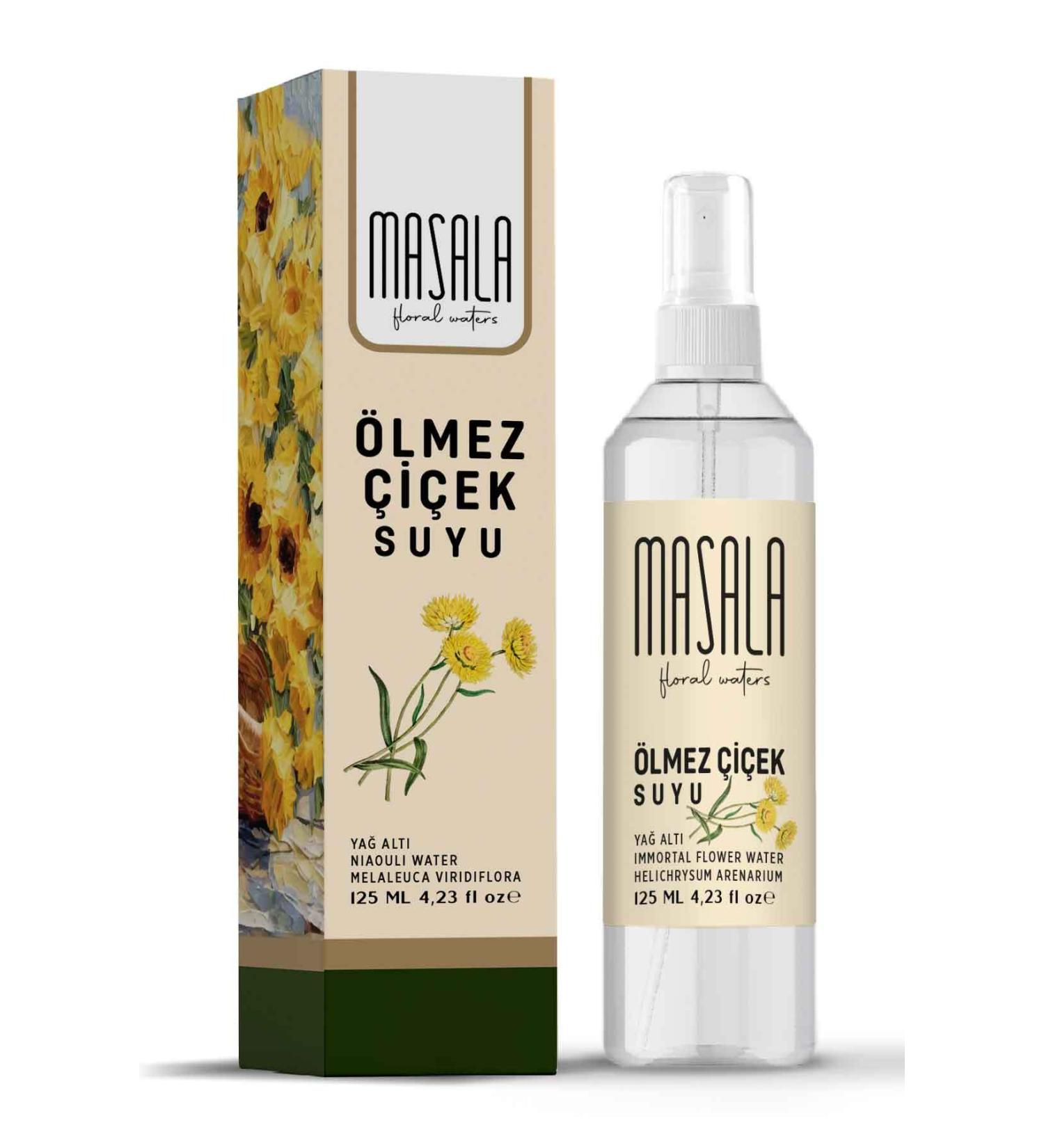 Masala Pure Immortal Flower Water 125 ml 0 Natural Oil Hydrosol - Tonic Immortal Flower Water Hydrosol - Buy Online on GoSupps.com