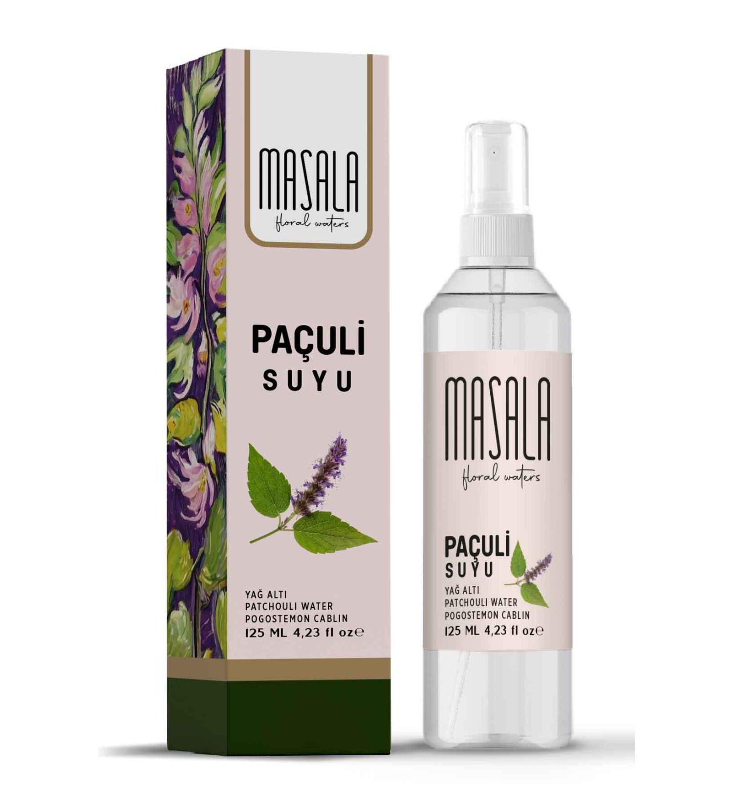 Masala Pure Patchouli Water 125 ml 0 Natural Oil Hydrosol - Patchouli Floral Water Hydrosol Tonic
